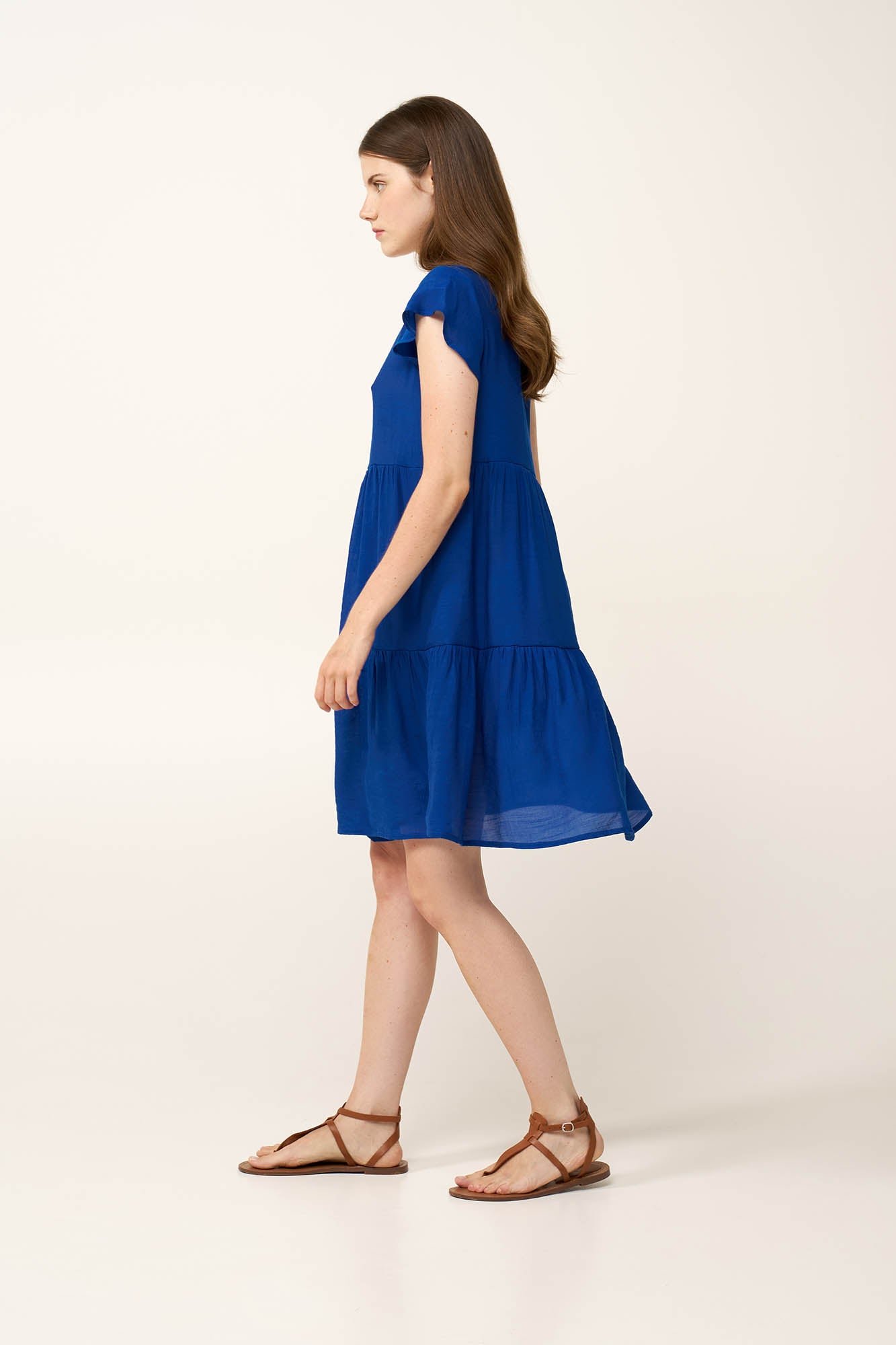 Vamp - Μονόχρωμο Καλοκαιρινό Φόρεμα από Γάζα