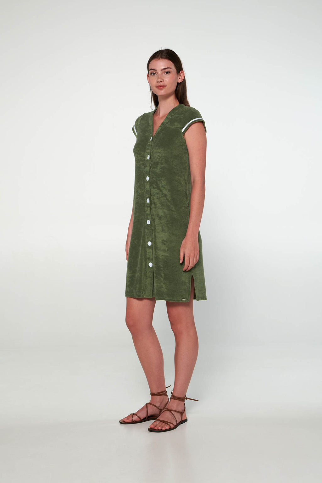 Vamp - Μονόχρωμο Frottee Φόρεμα