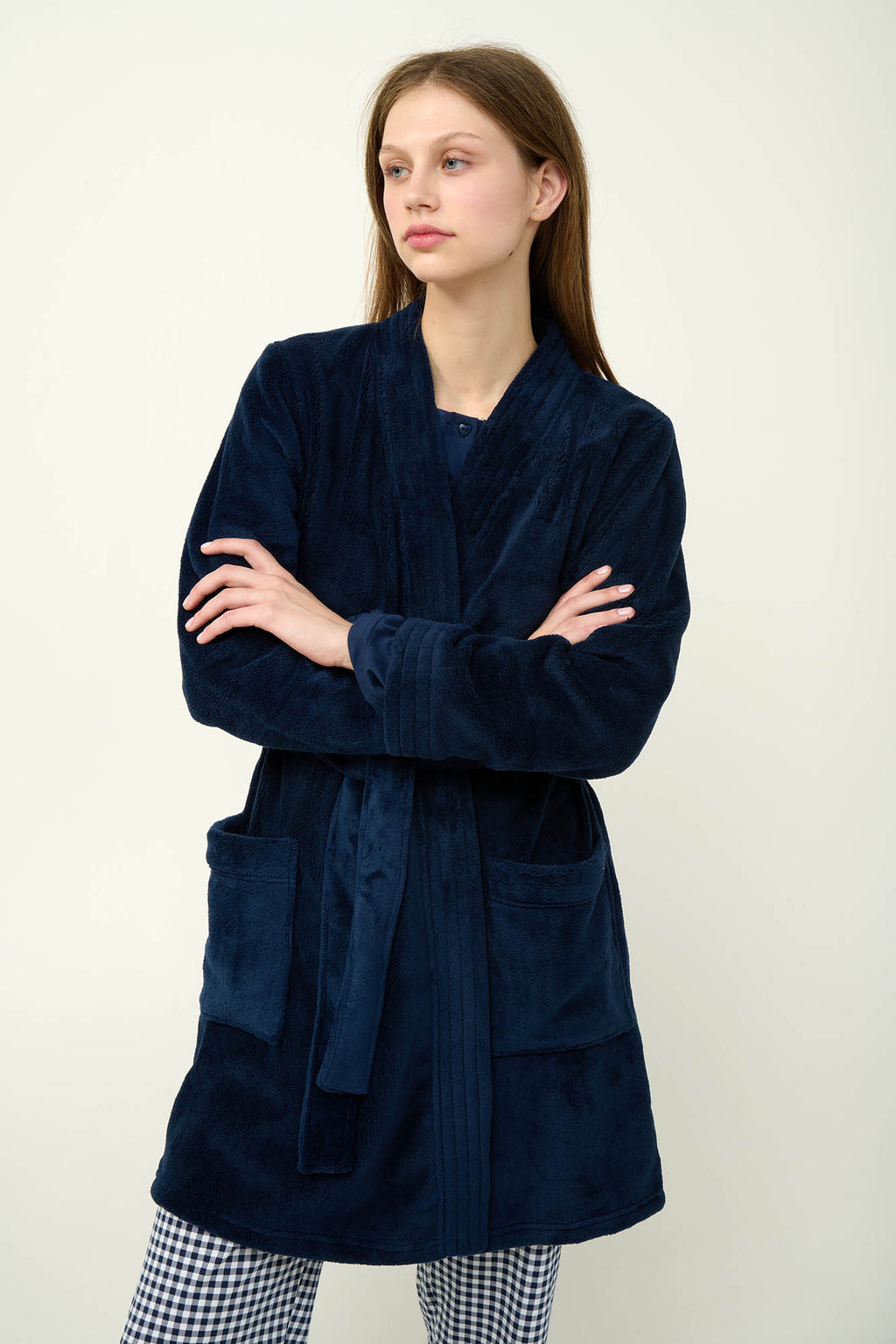 Vamp - Μονόχρωμη Σταυρωτή Ρόμπα