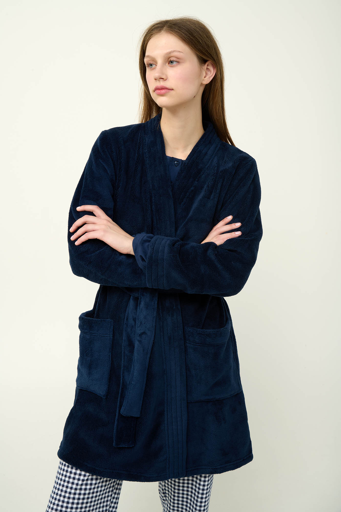 Vamp - Μονόχρωμη Σταυρωτή Ρόμπα