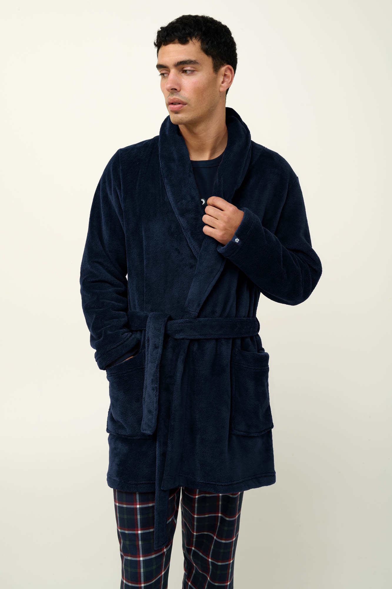 Vamp - Μονόχρωμη Ανδρική Σταυρωτή Ρόμπα