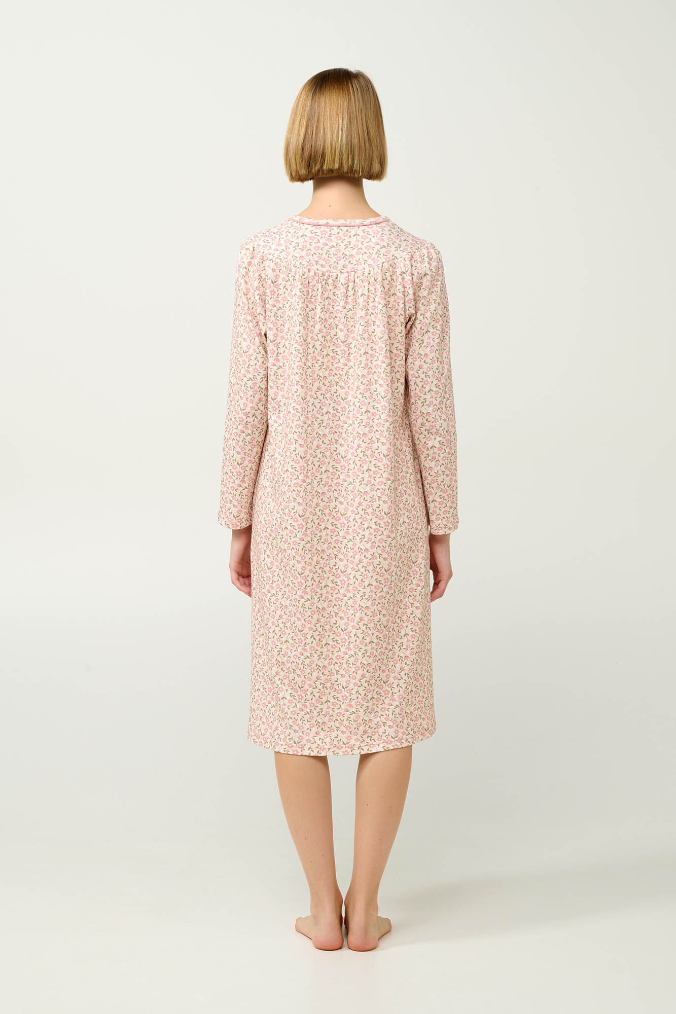 Vamp - Βαμβακερό Φλοράλ Νυχτικό με Πατιλέτα