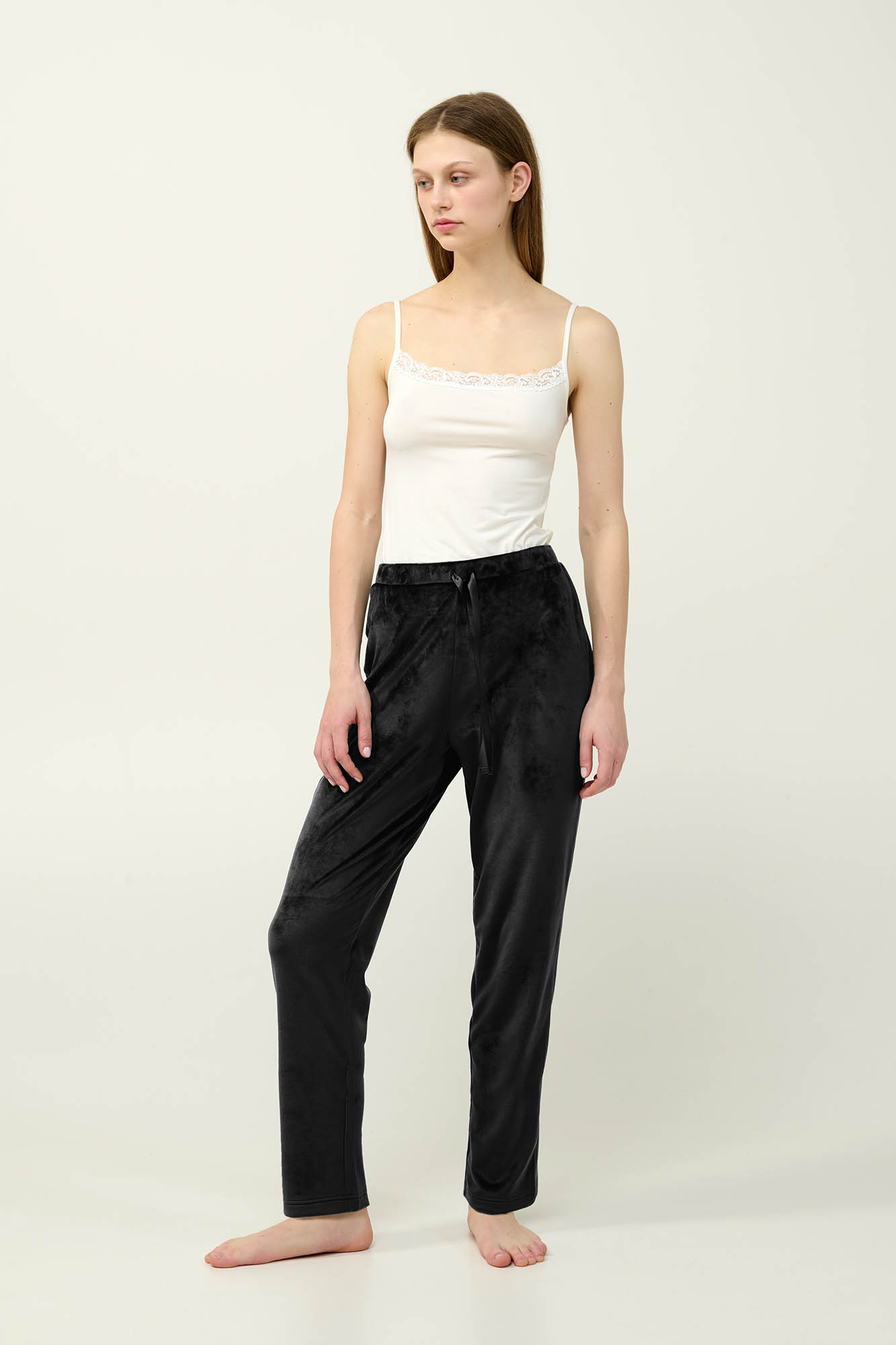 Vamp - Μονόχρωμο Γυναικείο Παντελόνι Velvet