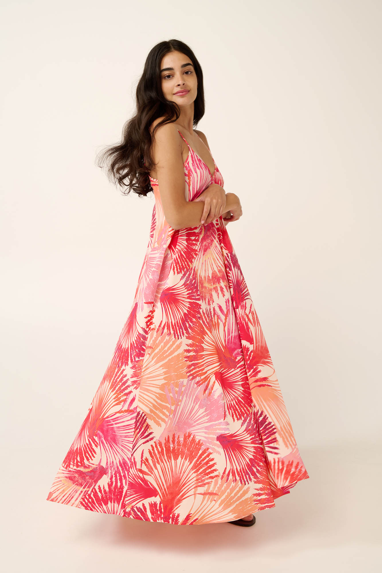 Vamp - Καλοκαιρινό Μάξι Φόρεμα από Ποπλίνα