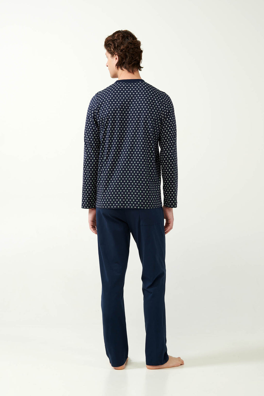 Vamp - Πυτζάμα S. Jersey με Γεωμετρικό Μοτίβο Ρόμβων