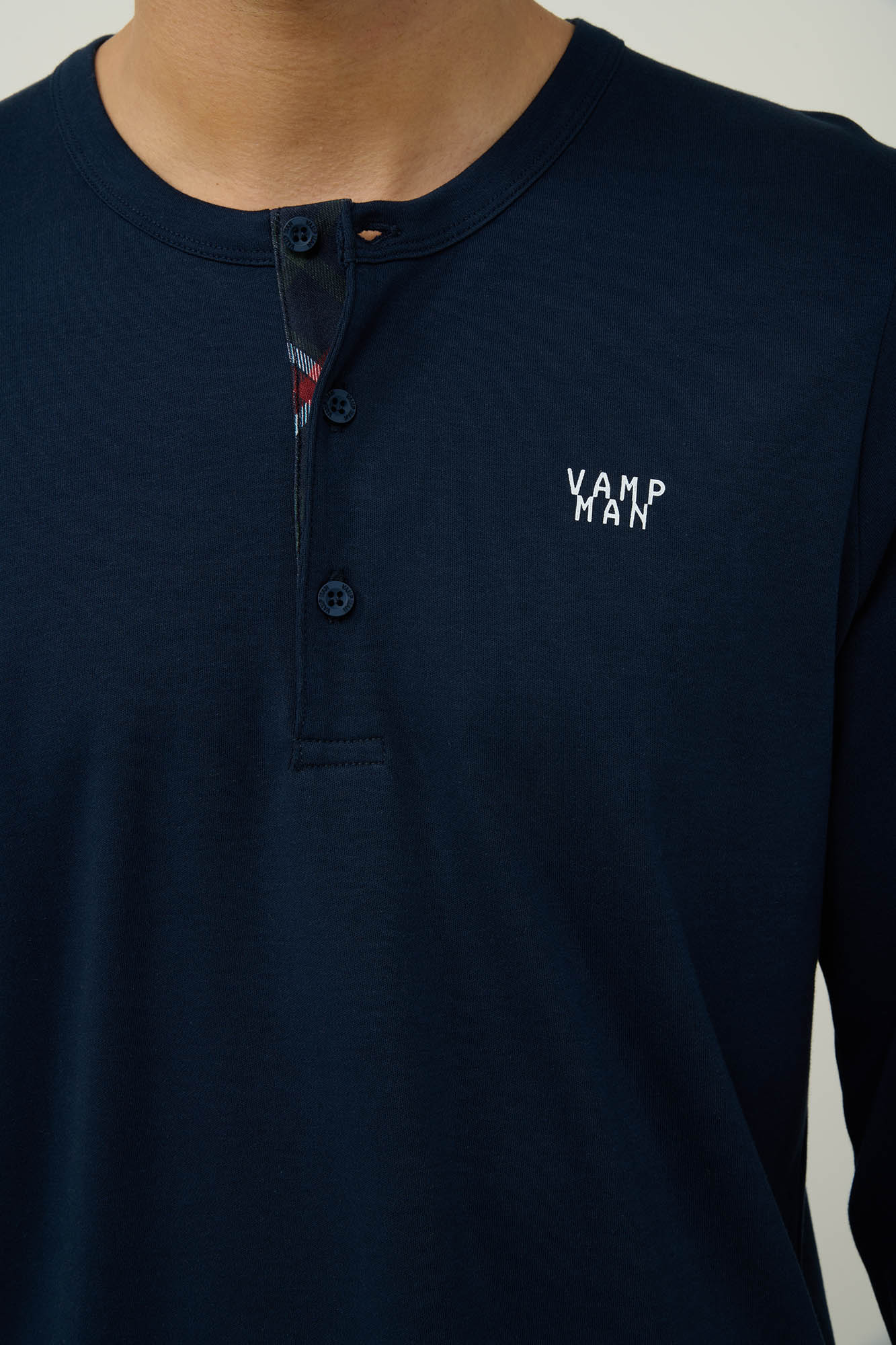 Vamp - Ανδρική Βαμβακερή Πυτζάμα με Πατιλέτα