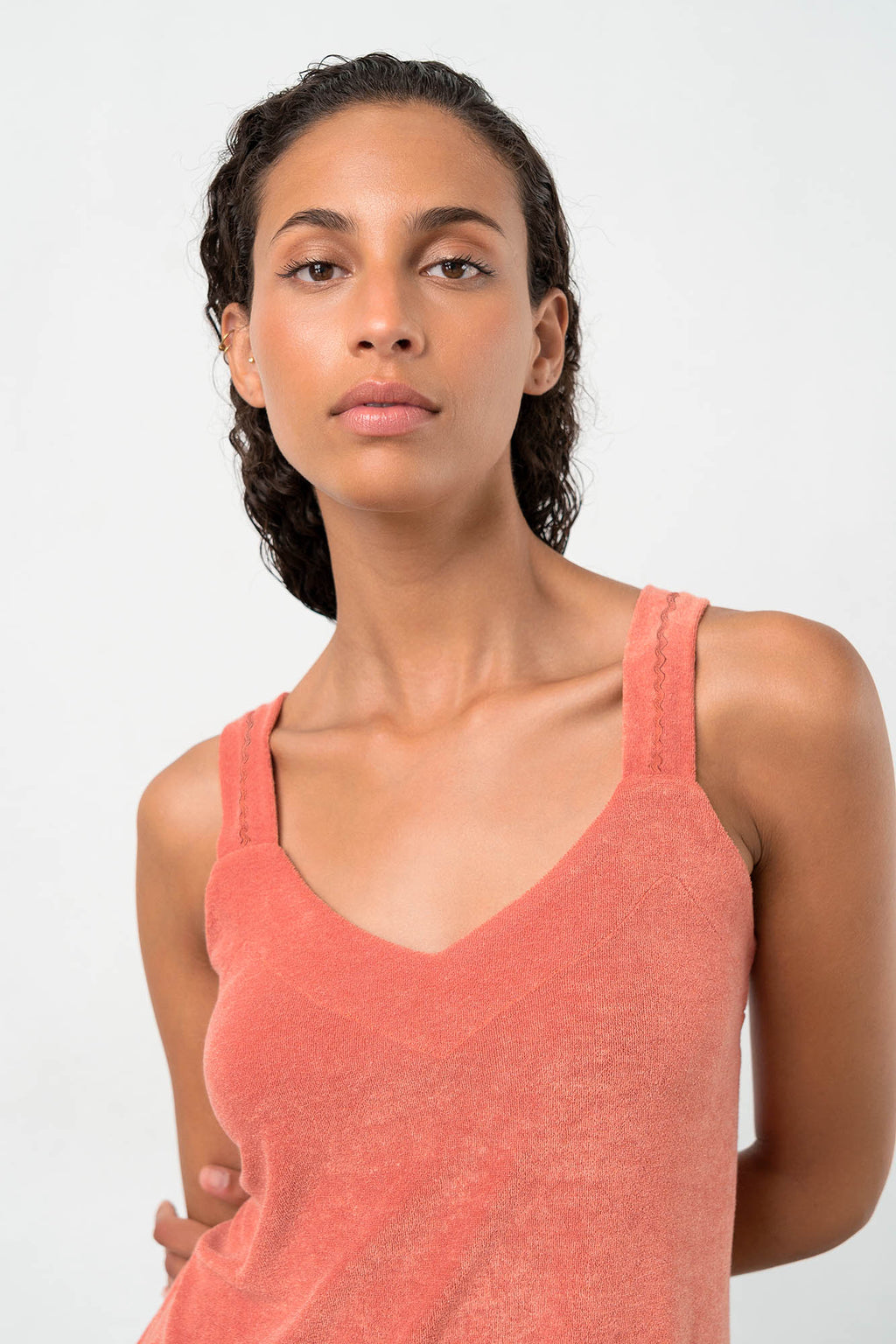 Vamp - Μονόχρωμο Frotte Φόρεμα