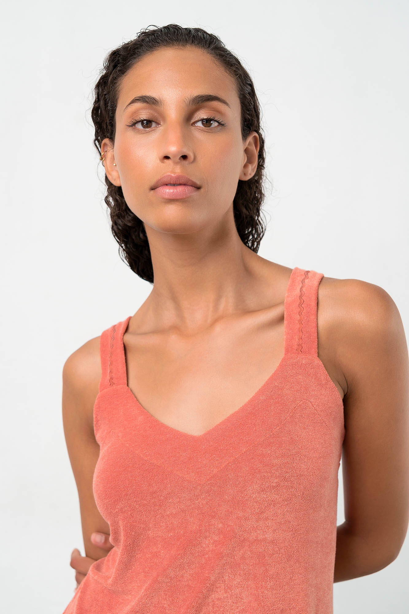 Vamp - Μονόχρωμο Frotte Φόρεμα