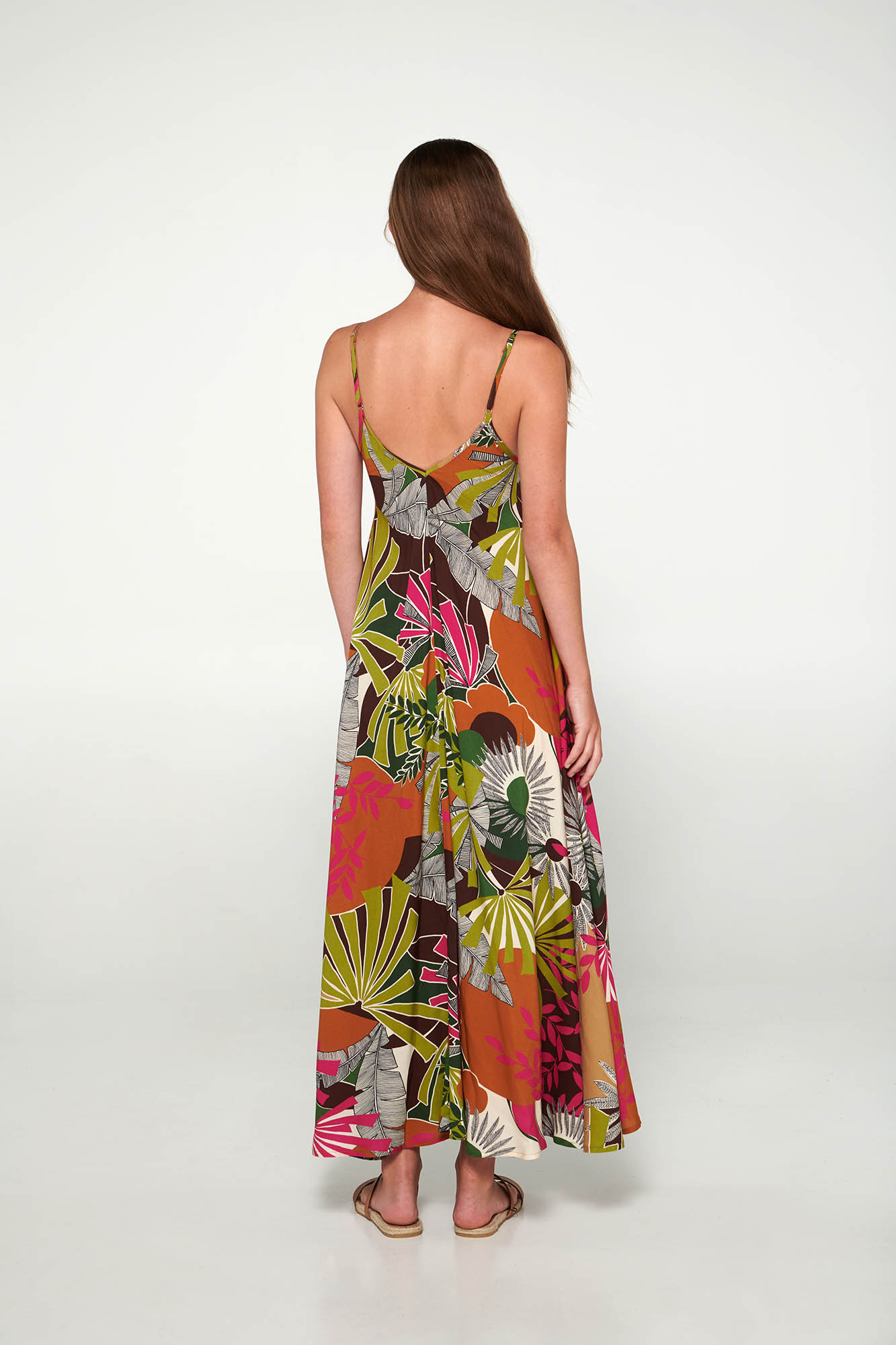 Vamp - Εμπριμέ Μακρύ Φόρεμα