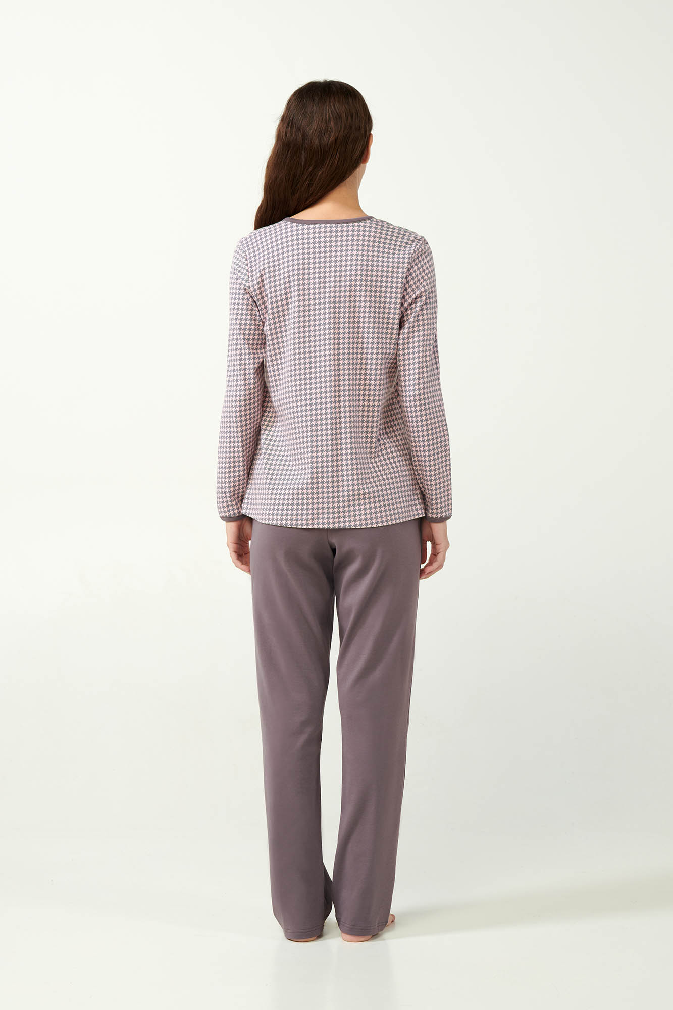 Vamp - Interlock Πυτζάμα Εγκυμοσύνης με Houndstooth Μοτίβο