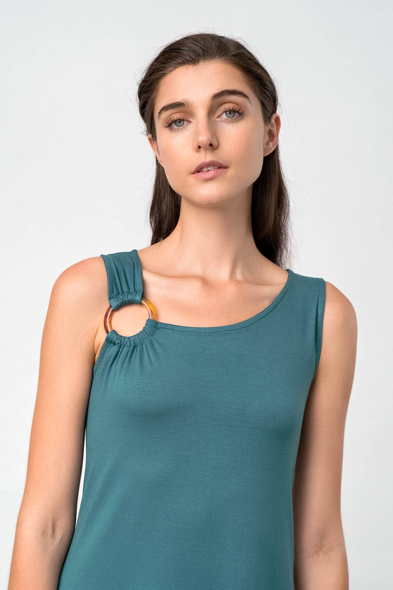 Vamp - Μονόχρωμο Αμάνικο Φόρεμα