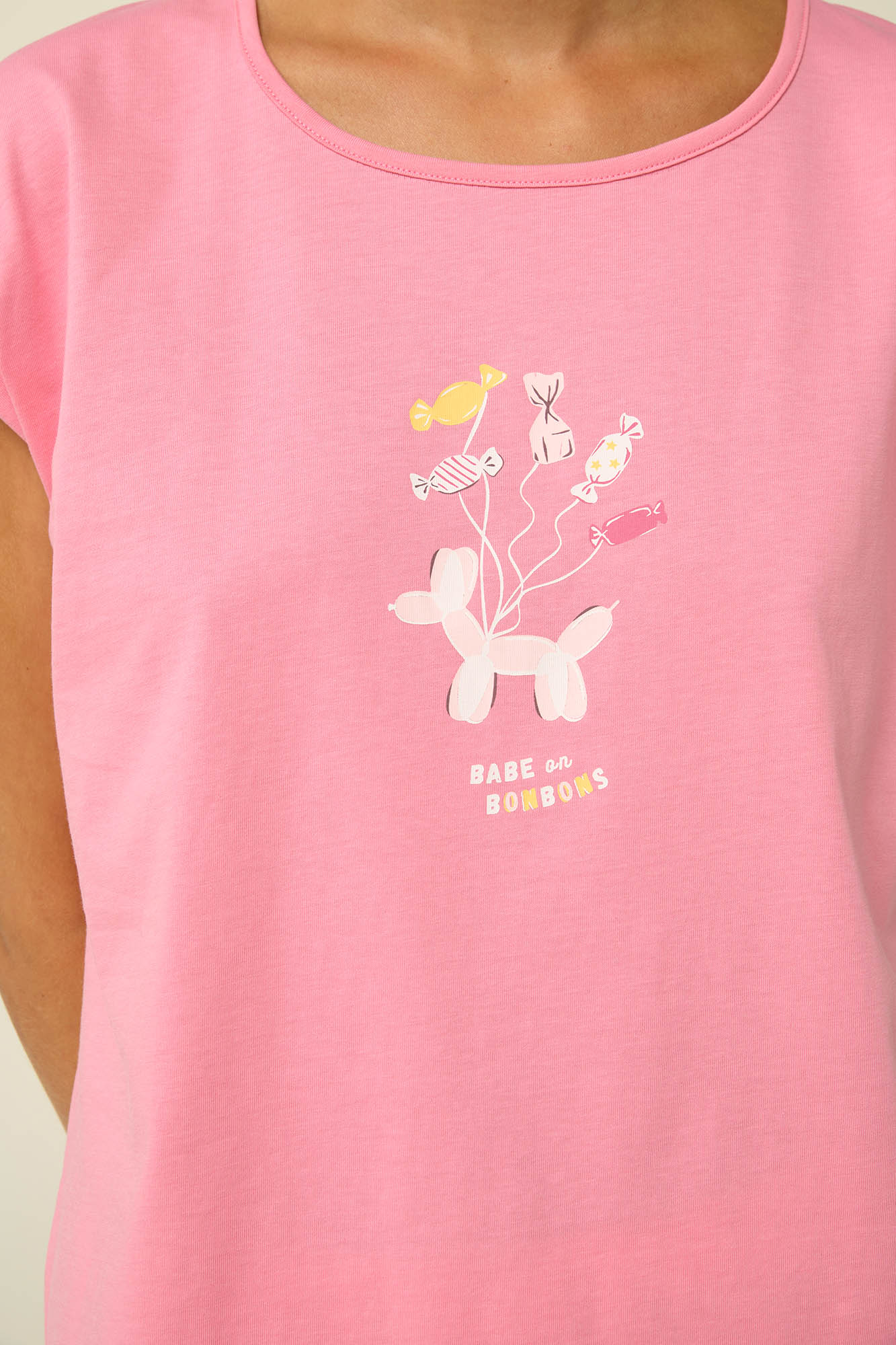 Vamp - Βαμβακερή Γυναικεία Πυτζάμα με Κοντό Παντελόνι