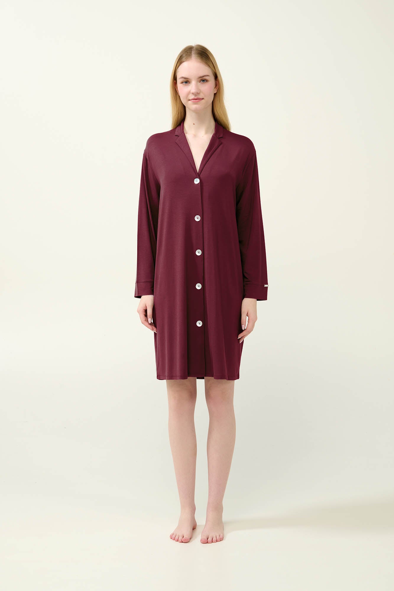 Vamp - Κουμπωτό Χειμερινό Νυχτικό Micromodal