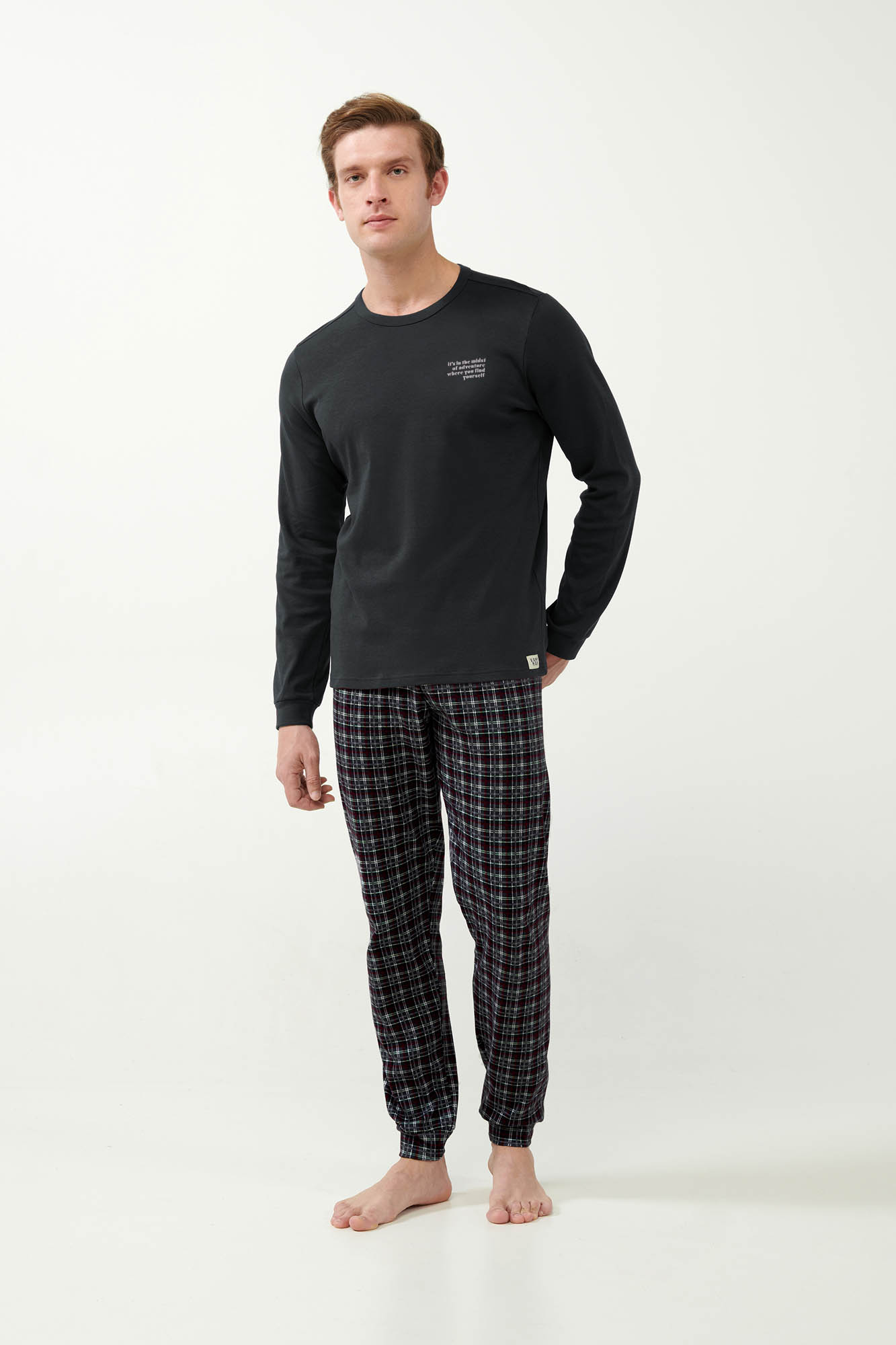 Vamp - Πυτζάμα Interlock με Ταρτάν Μοτίβο