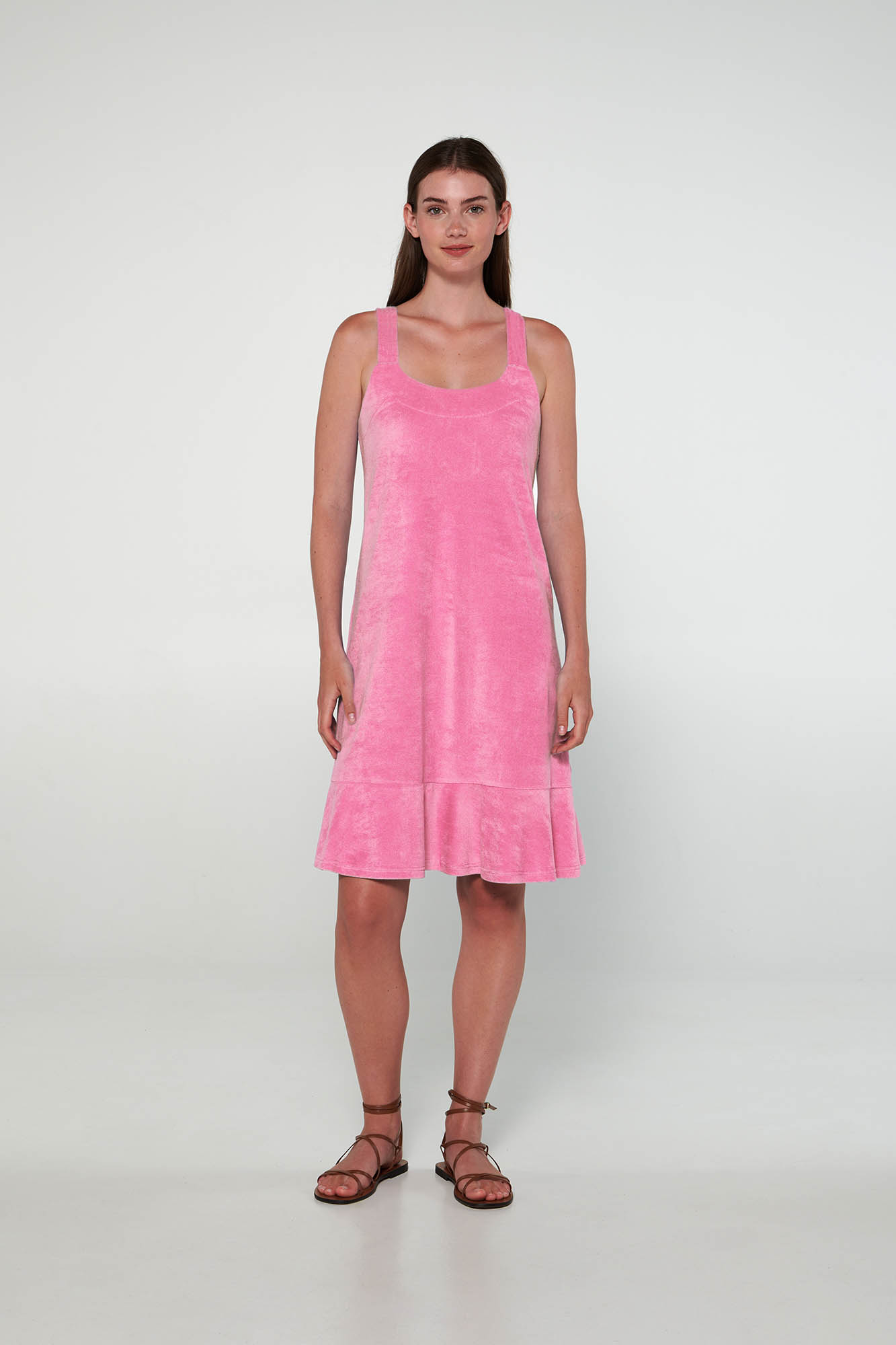 Vamp - Μονόχρωμο Frottee Φόρεμα