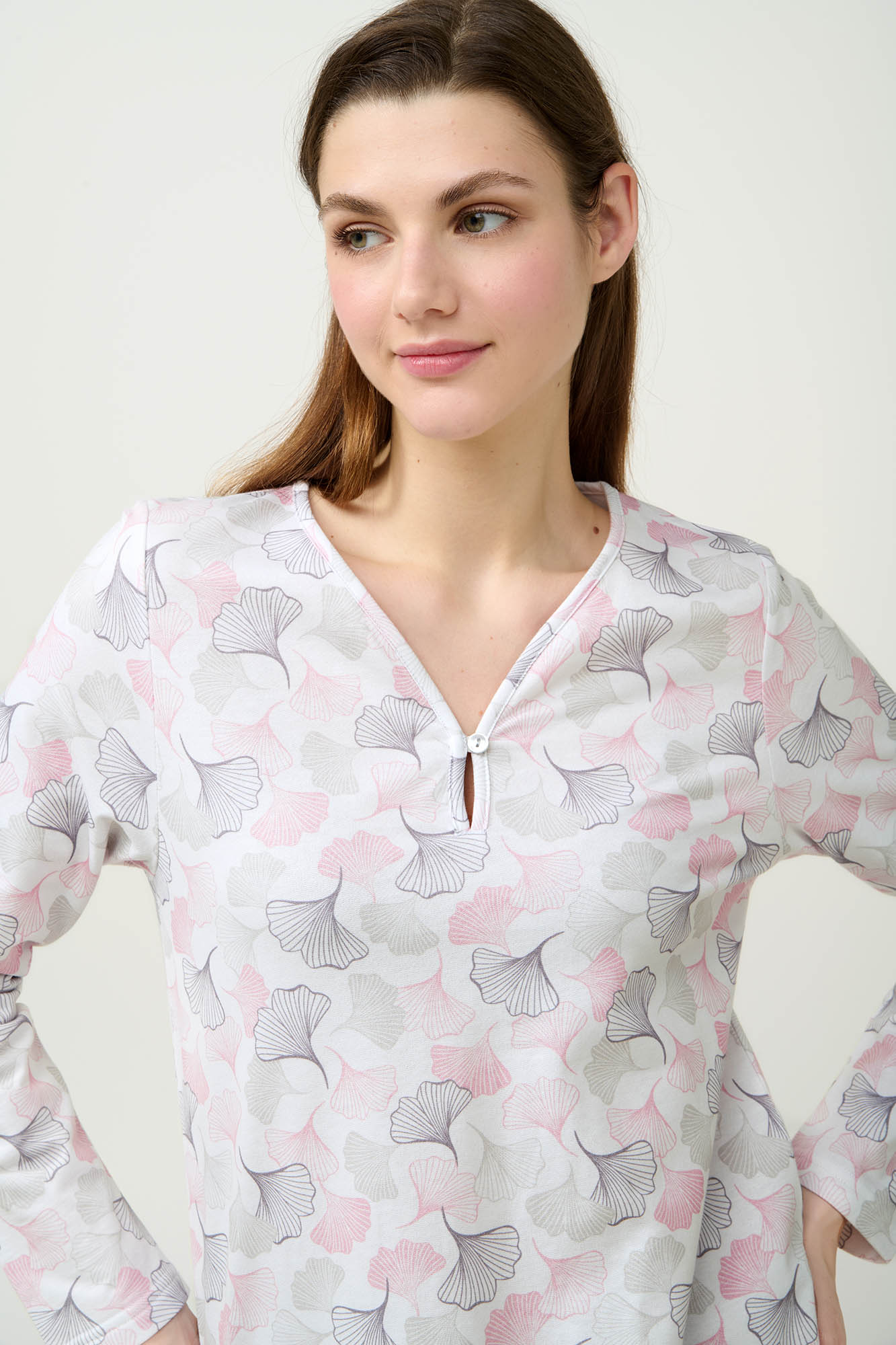 Vamp - Χειμερινό Βαμβακερό Φούτερ Νυχτικό