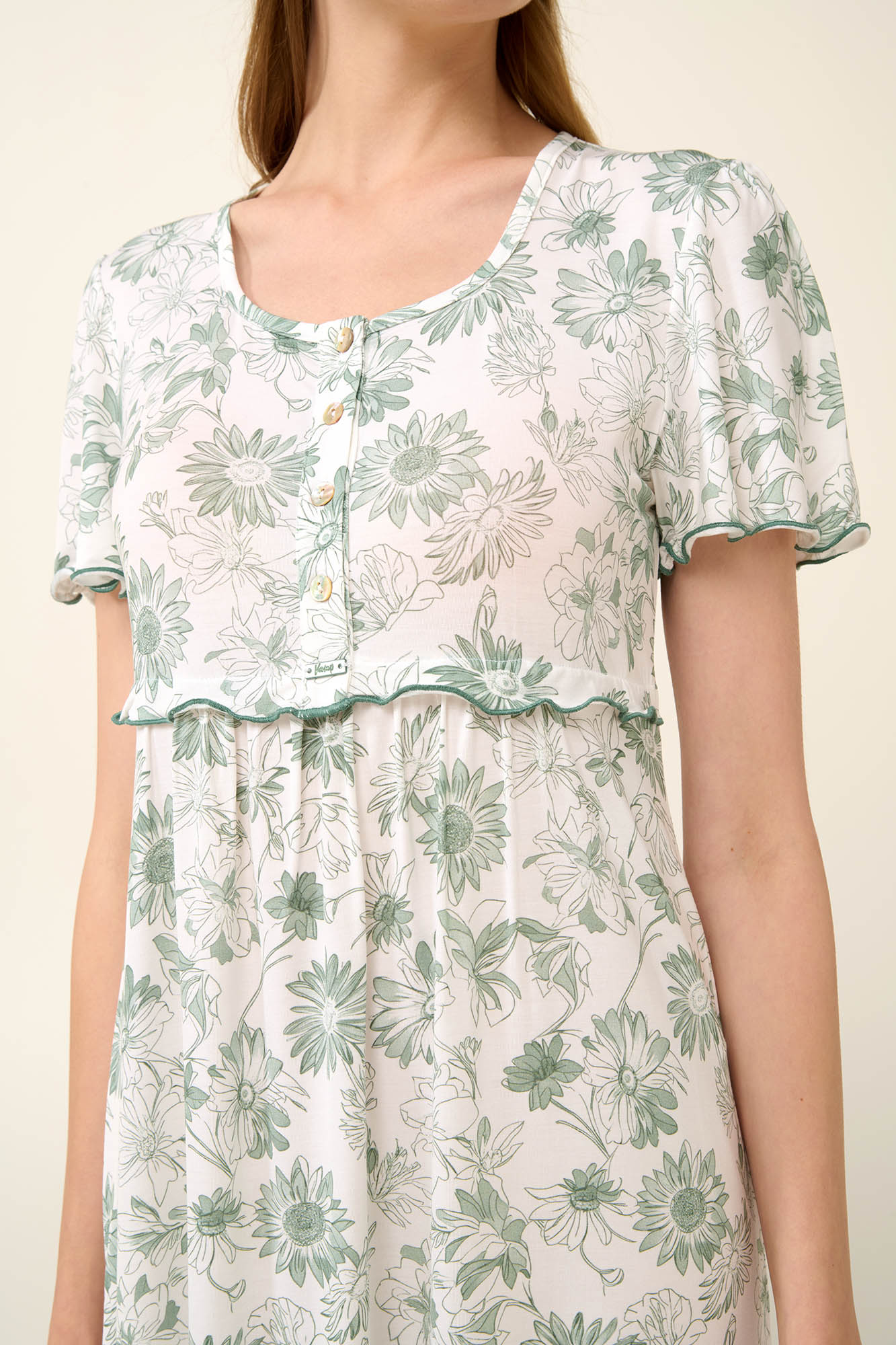 Vamp - Καλοκαιρινό Νυχτικό Εγκυμοσύνης και Θηλασμού με Ηλιοτρόπια