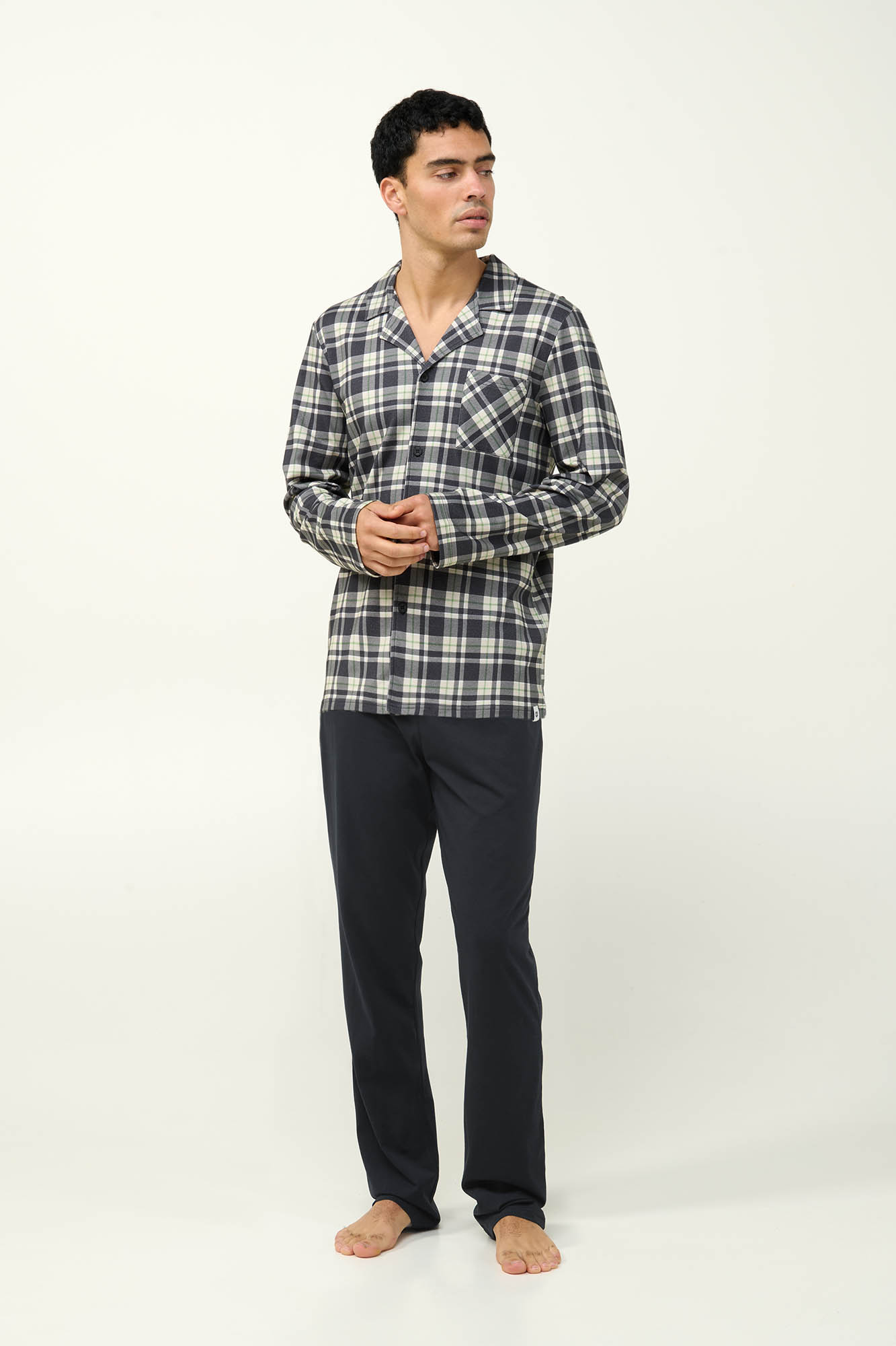 Vamp - Ανδρική Βαμβακερή Κουμπωτή Πυτζάμα