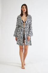 Harmony - Κιμονό Zebra Viscose Με Ζώνη