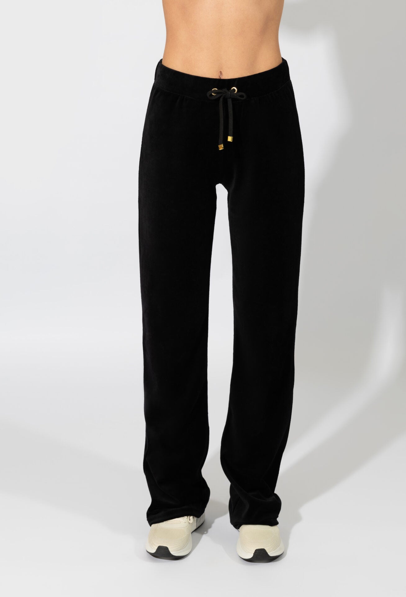 Harmony - Παντελόνι Βελουτέ Κοντοκάβαλο Με Τσεπάκι Πίσω  Black