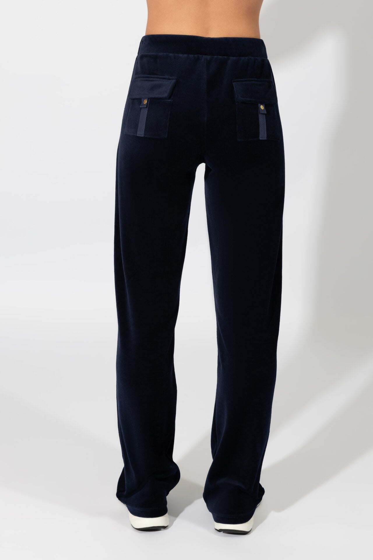 Harmony - Παντελόνι Βελουτέ Κοντοκάβαλο Με Τσεπάκι Πίσω  Blue