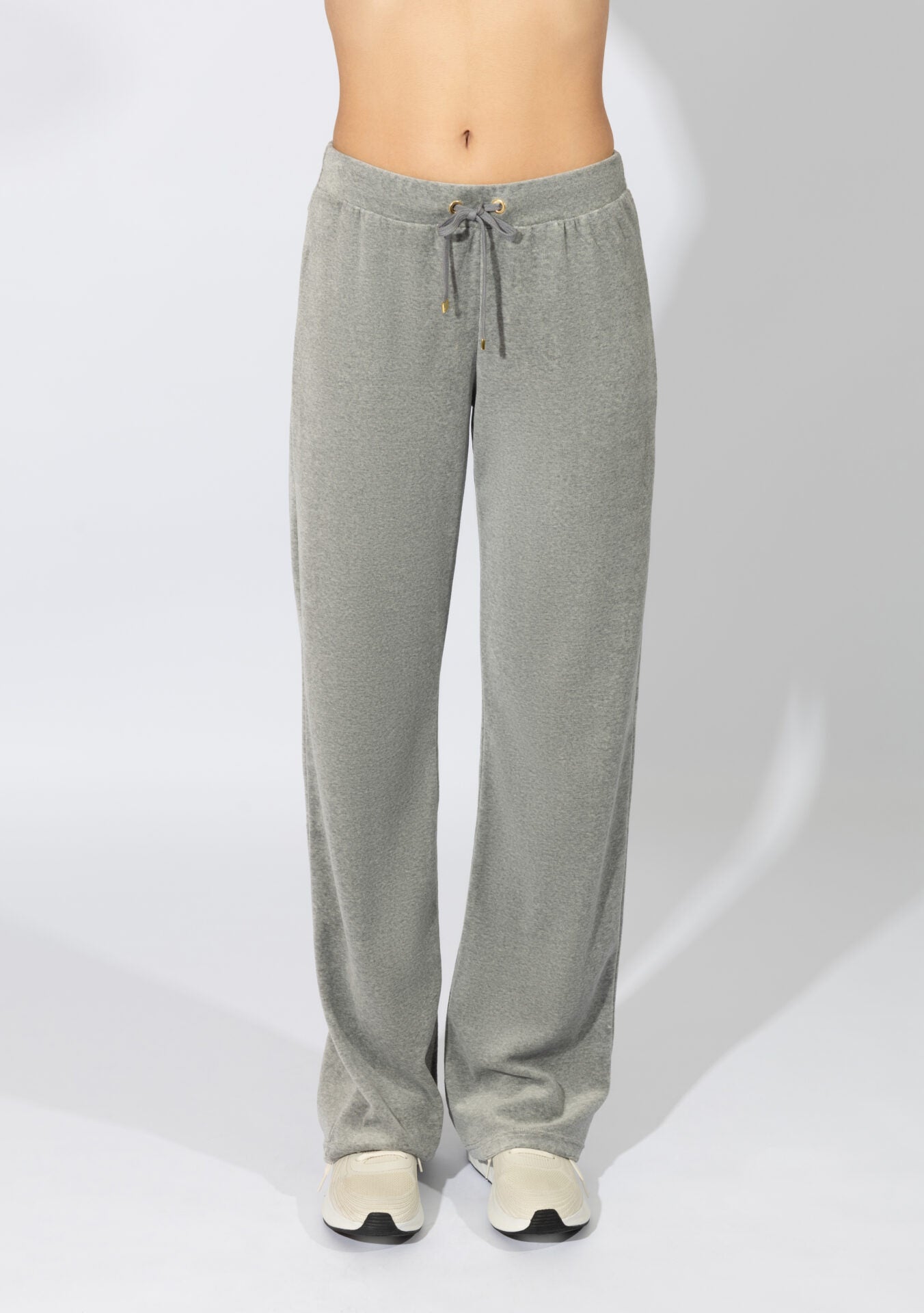 Harmony - Παντελόνι Βελουτέ Κοντοκάβαλο Με Τσεπάκι Πίσω  Grey Mel