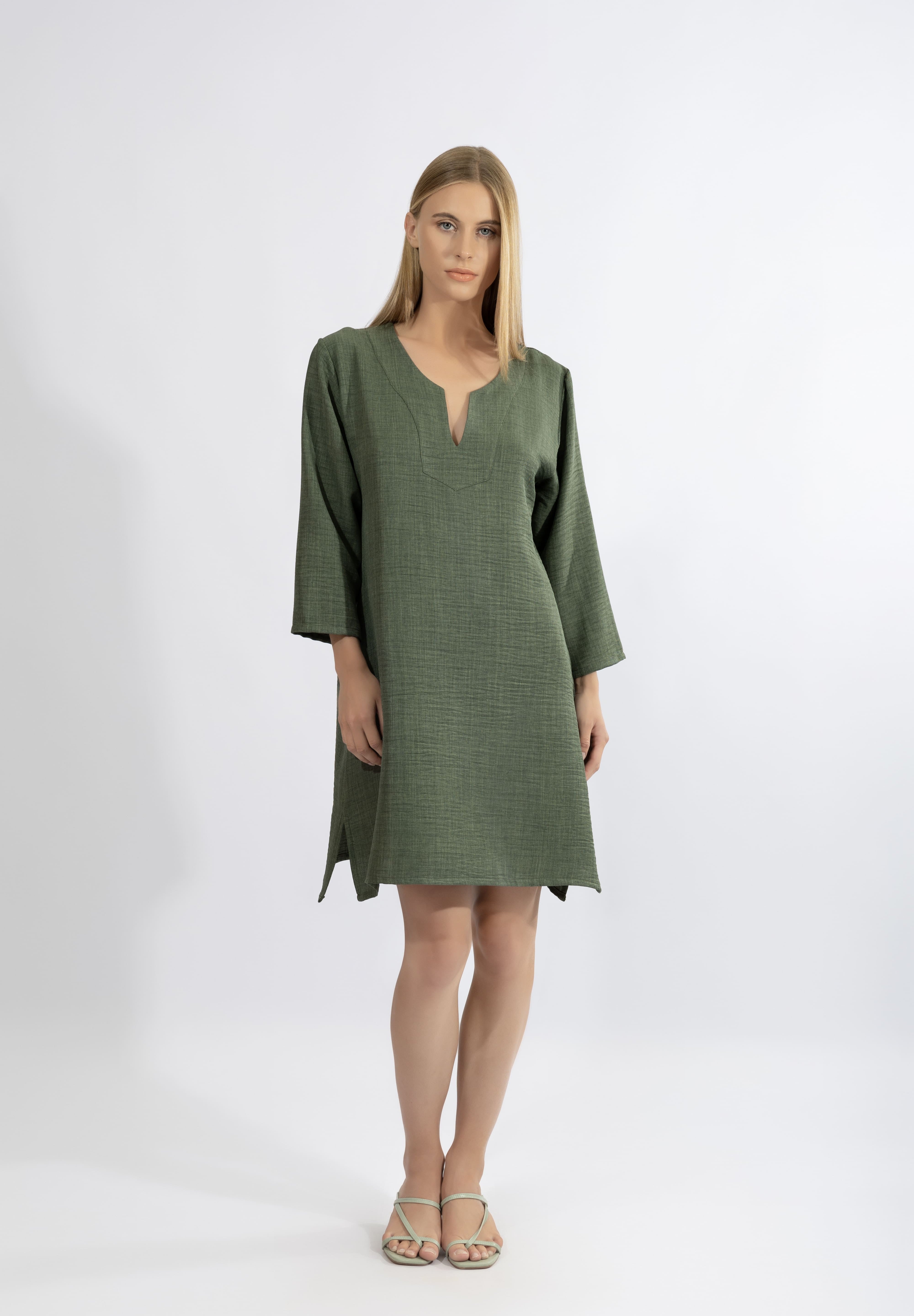 Harmony - Resort V-Neck Καφτάνι Με 3/4 Μανίκι