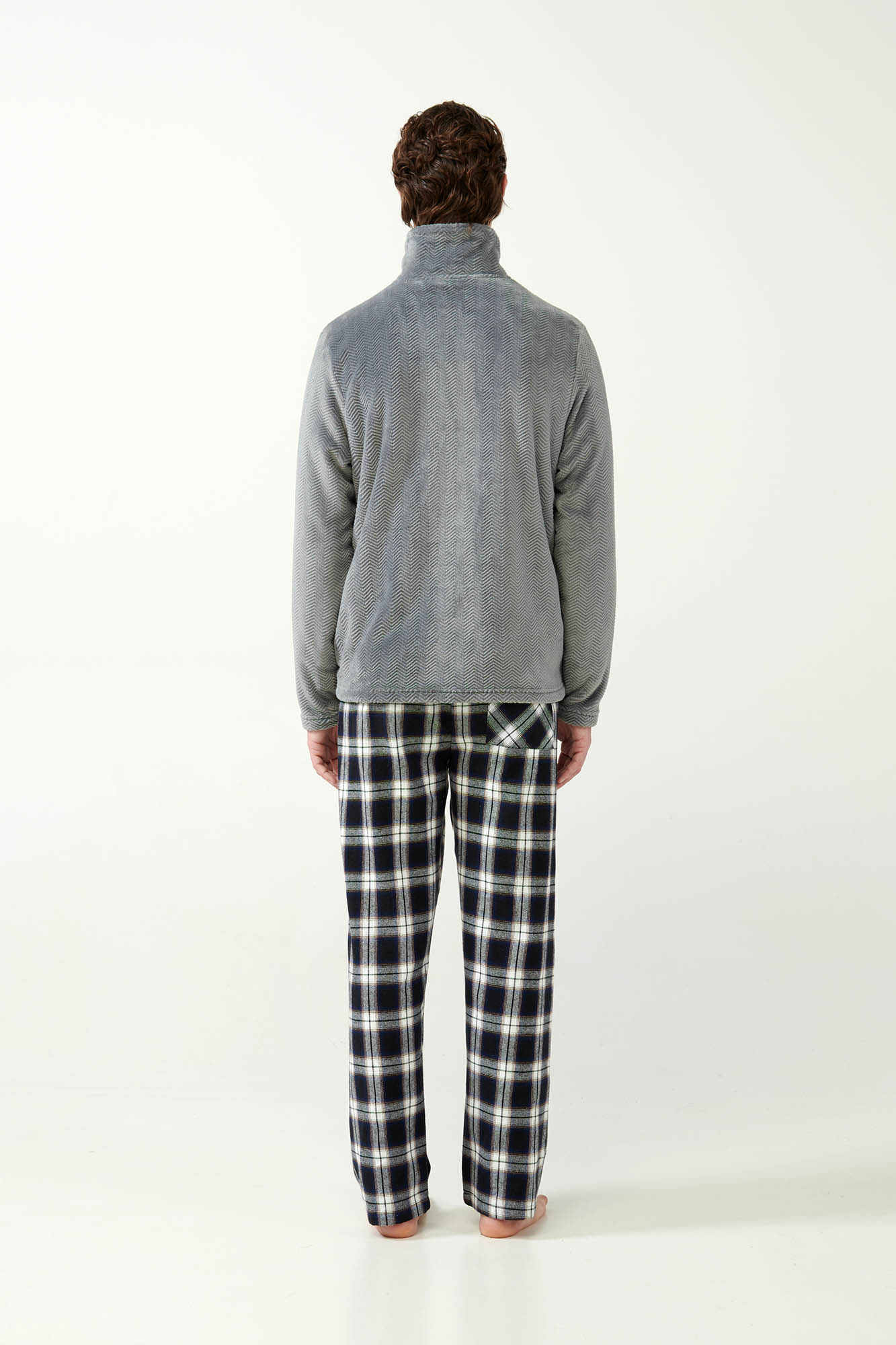 Vamp - Fleece Ρόμπα Ζιβάγκο με Φερμουάρ