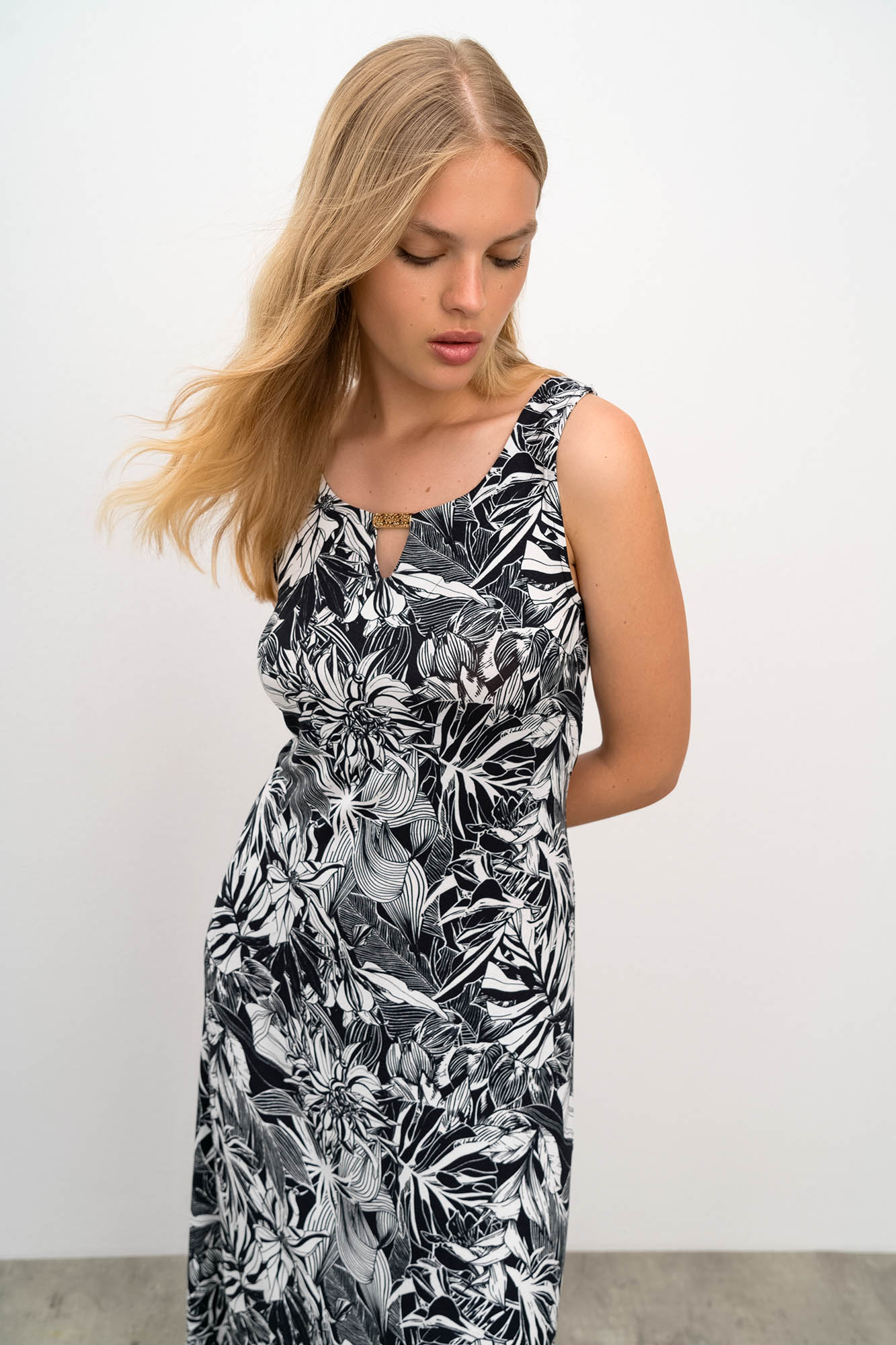 Vamp - Αμάνικο Εμπριμέ Φόρεμα