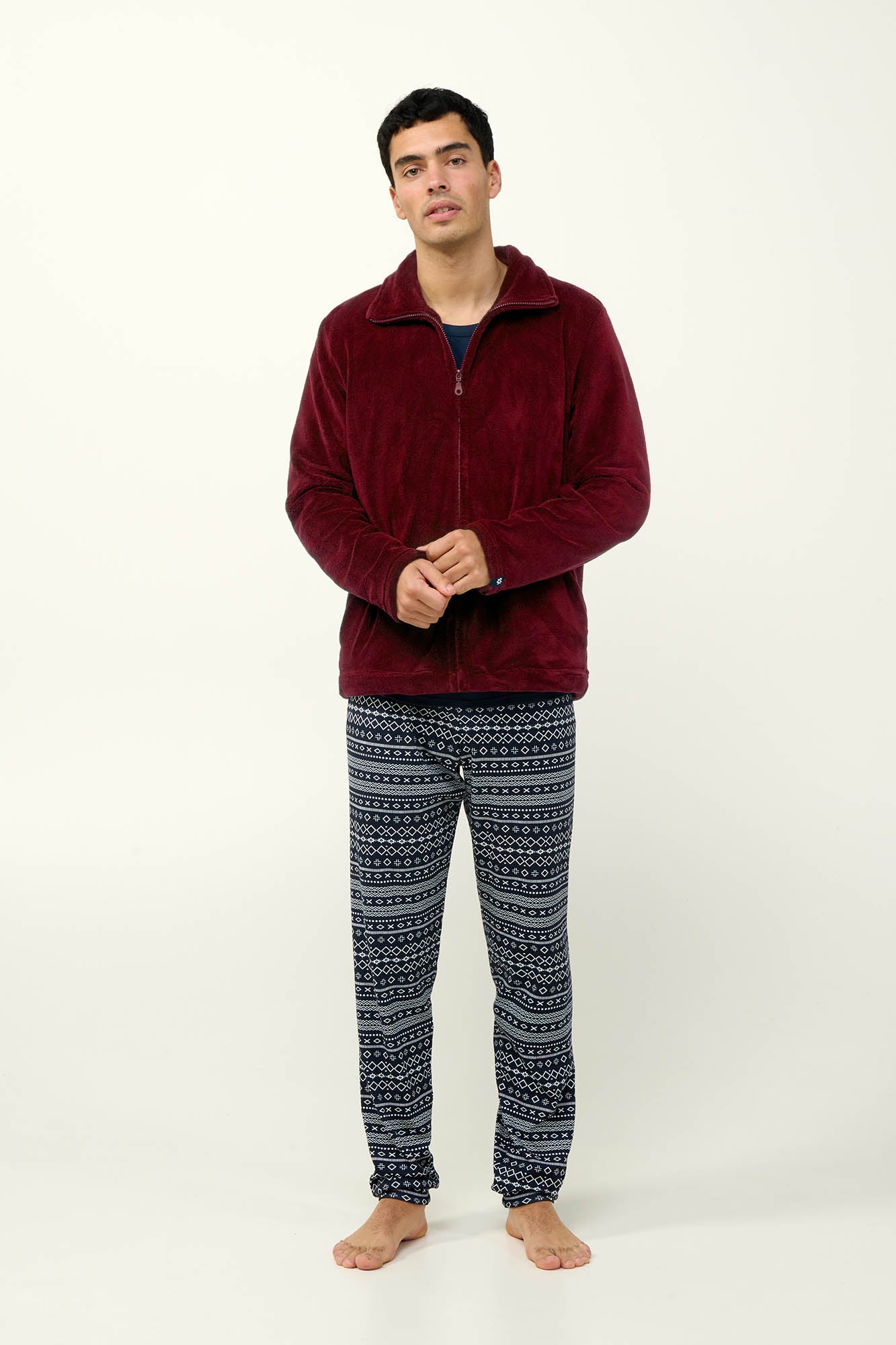 Vamp - Ανδρικό Fleece Τζάκετ με Φερμουάρ