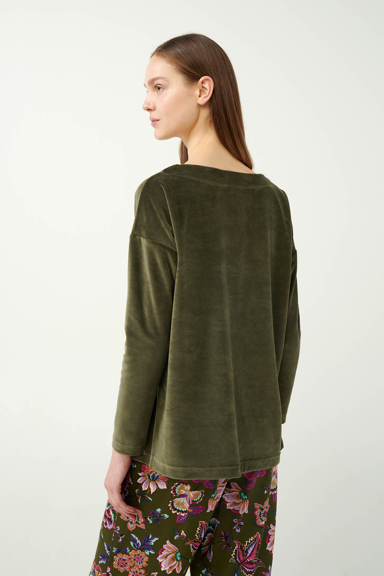 Vamp - Φλοράλ Πυτζάμα με Τοπ από Βελούδο