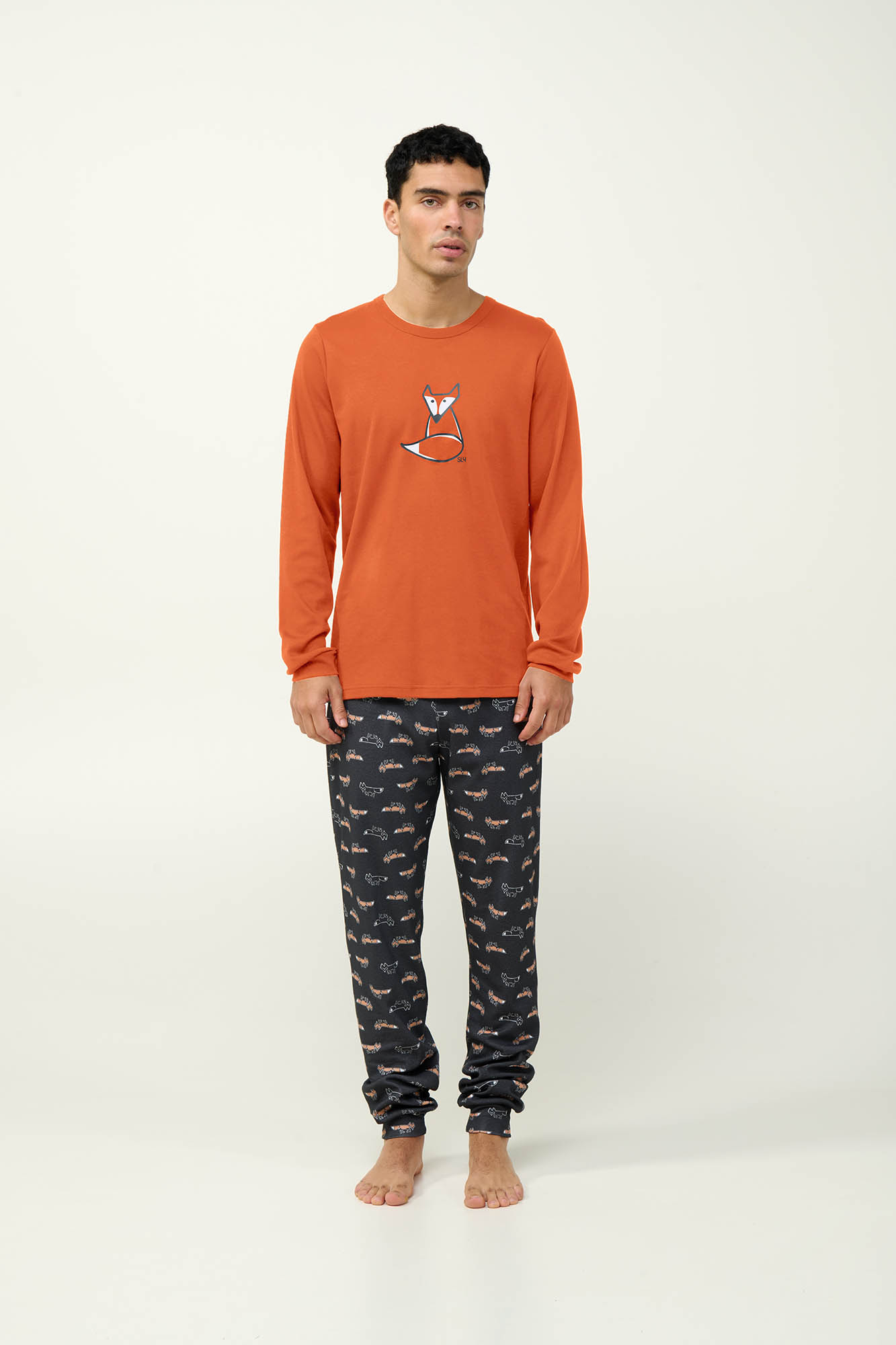 Vamp - Ανδρική Βαμβακερή Πυτζάμα με Μανσέτες