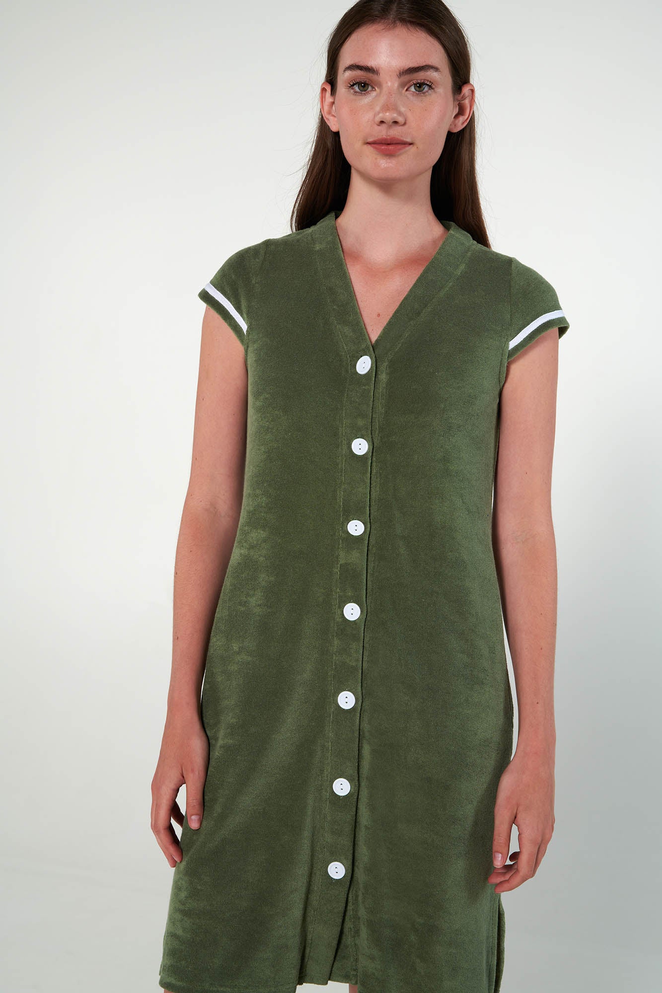 Vamp - Μονόχρωμο Frottee Φόρεμα