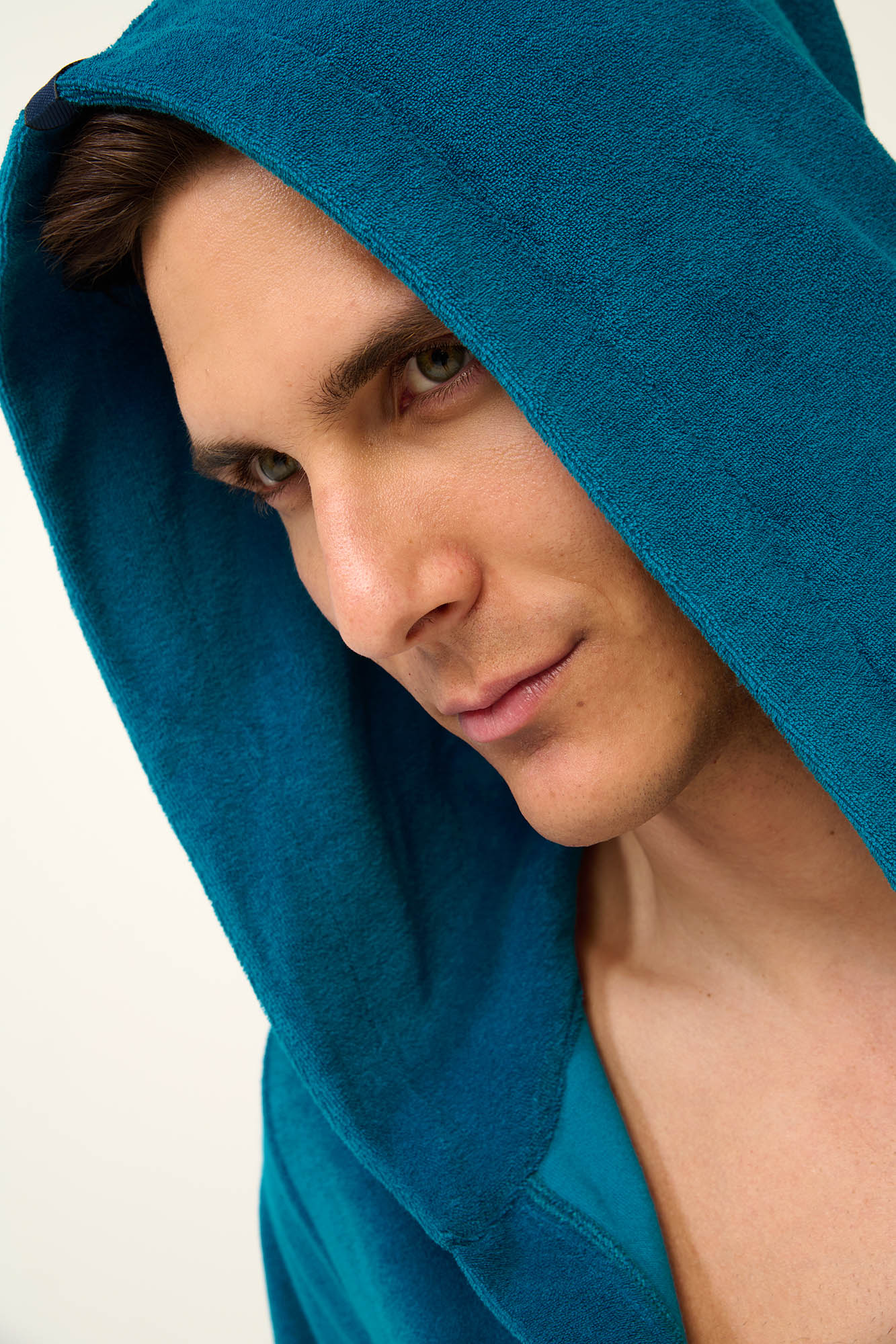 Vamp - Μονόχρωμή Frottee Ανδρική Ρόμπα