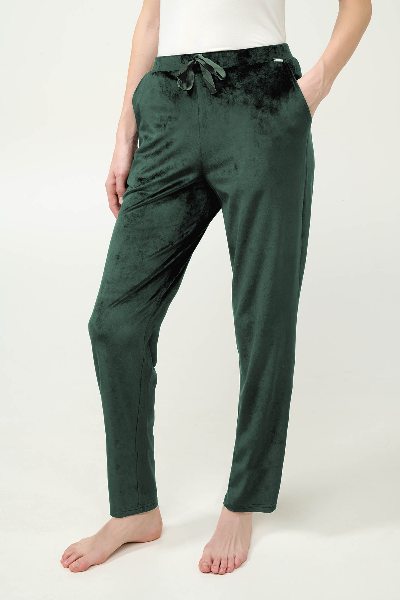 Vamp - Μονόχρωμο Γυναικείο Παντελόνι Velvet