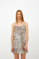 Harmony - Νυχτικό Σατέν Leopard Beige