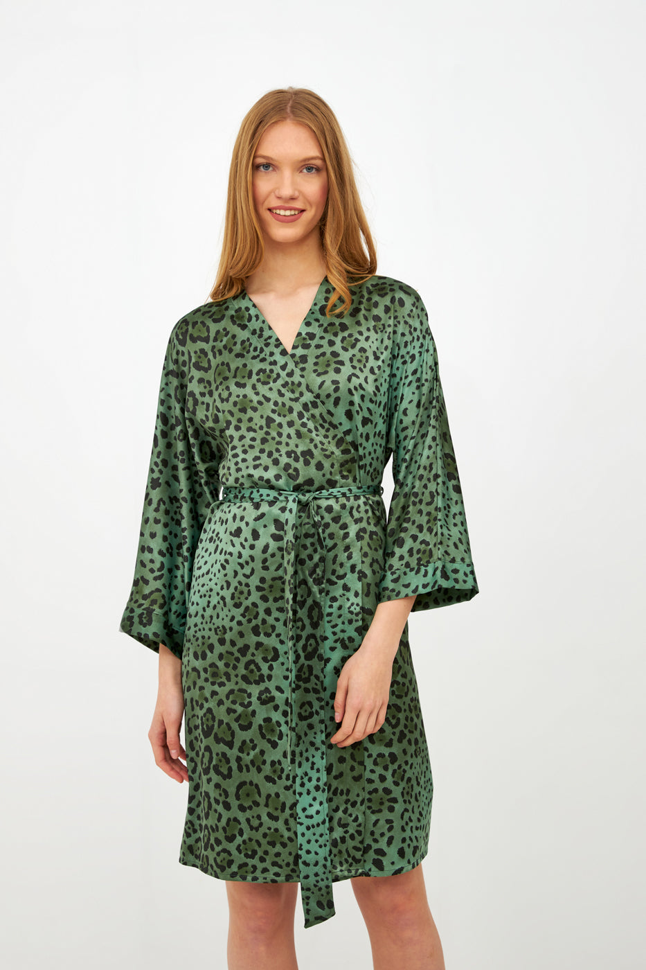 Harmony - Ρόμπα Σατέν Leopard Green