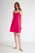 Harmony - Νυχτικό Σατέν Μονόχρωμο Fuchsia