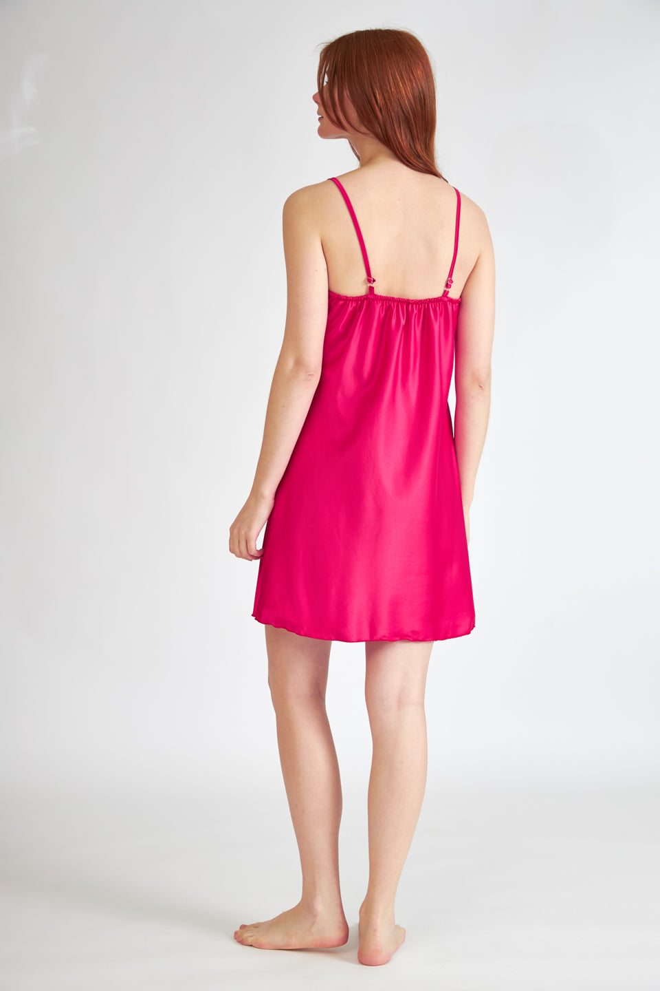 Harmony - Νυχτικό Σατέν Μονόχρωμο Fuchsia