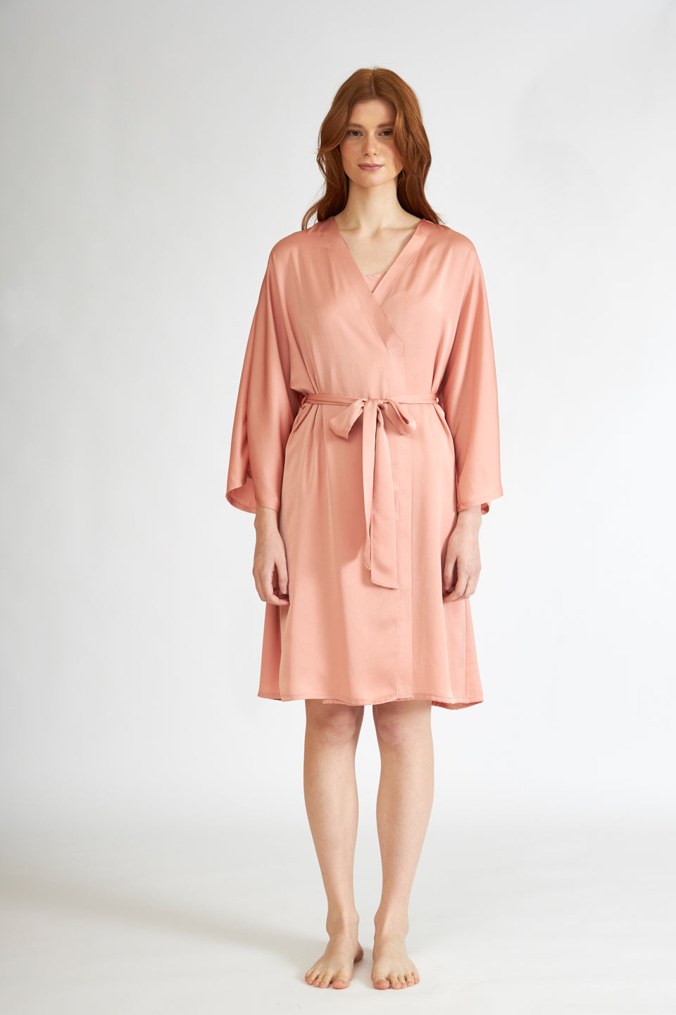 Harmony - Σατέν Ρόμπα Μονόχρωμη  Nude