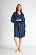 Harmony - Σατέν Ρόμπα Μονόχρωμη Blue