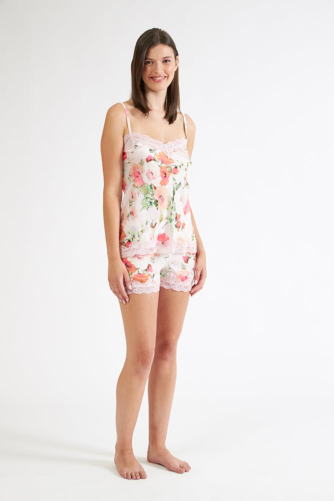 Harmony - Baby Doll Satin Εμπριμέ Salmon