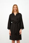 Harmony - Σατέν Ρόμπα Μονόχρωμη  Black