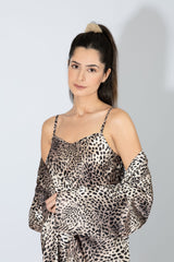Harmony - Σατέν Ρόμπα Leopard
