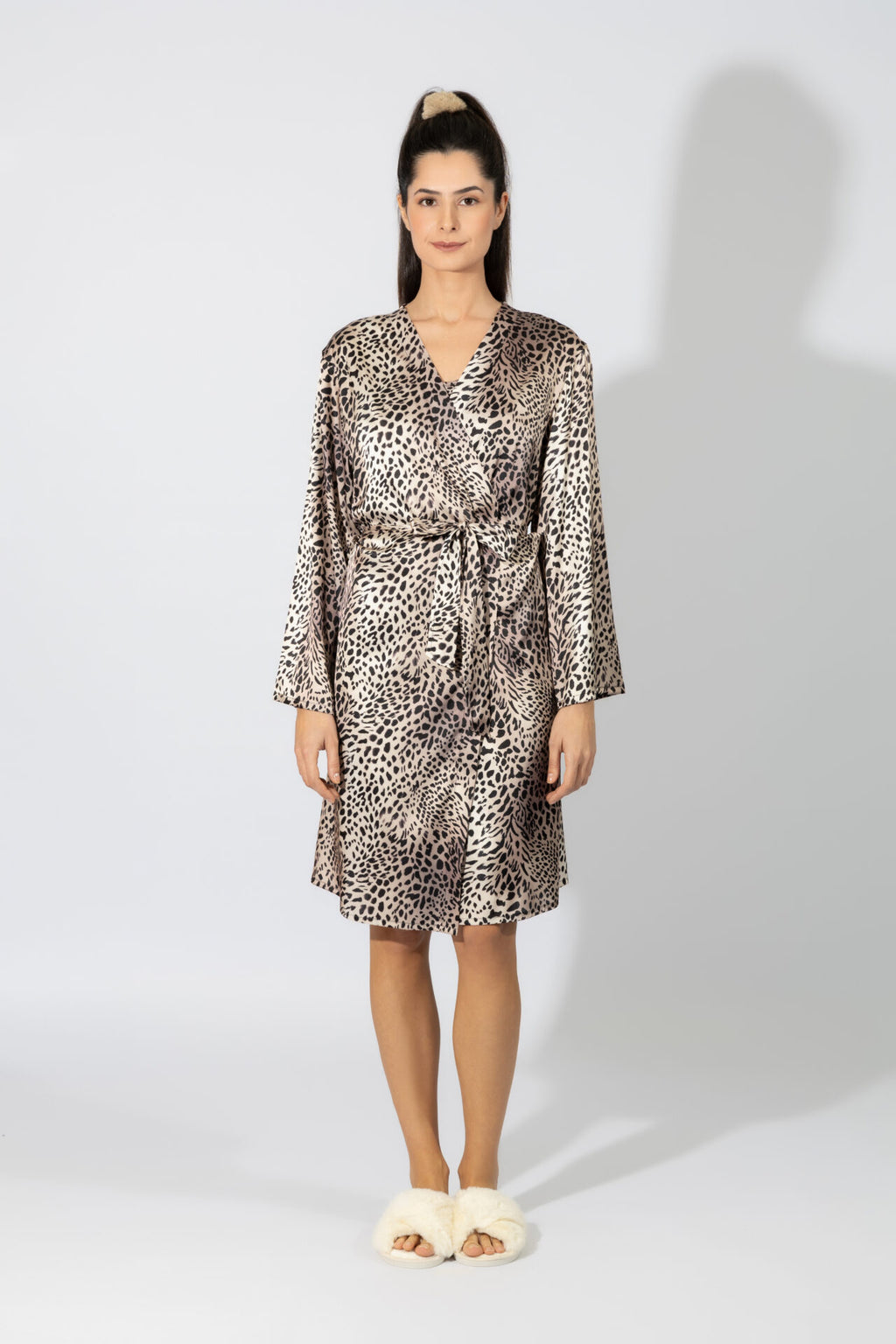 Harmony - Σατέν Ρόμπα Leopard