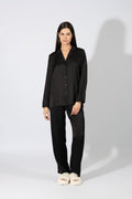 Harmony - Σατέν Πιτζάμα Σακάκι  Black