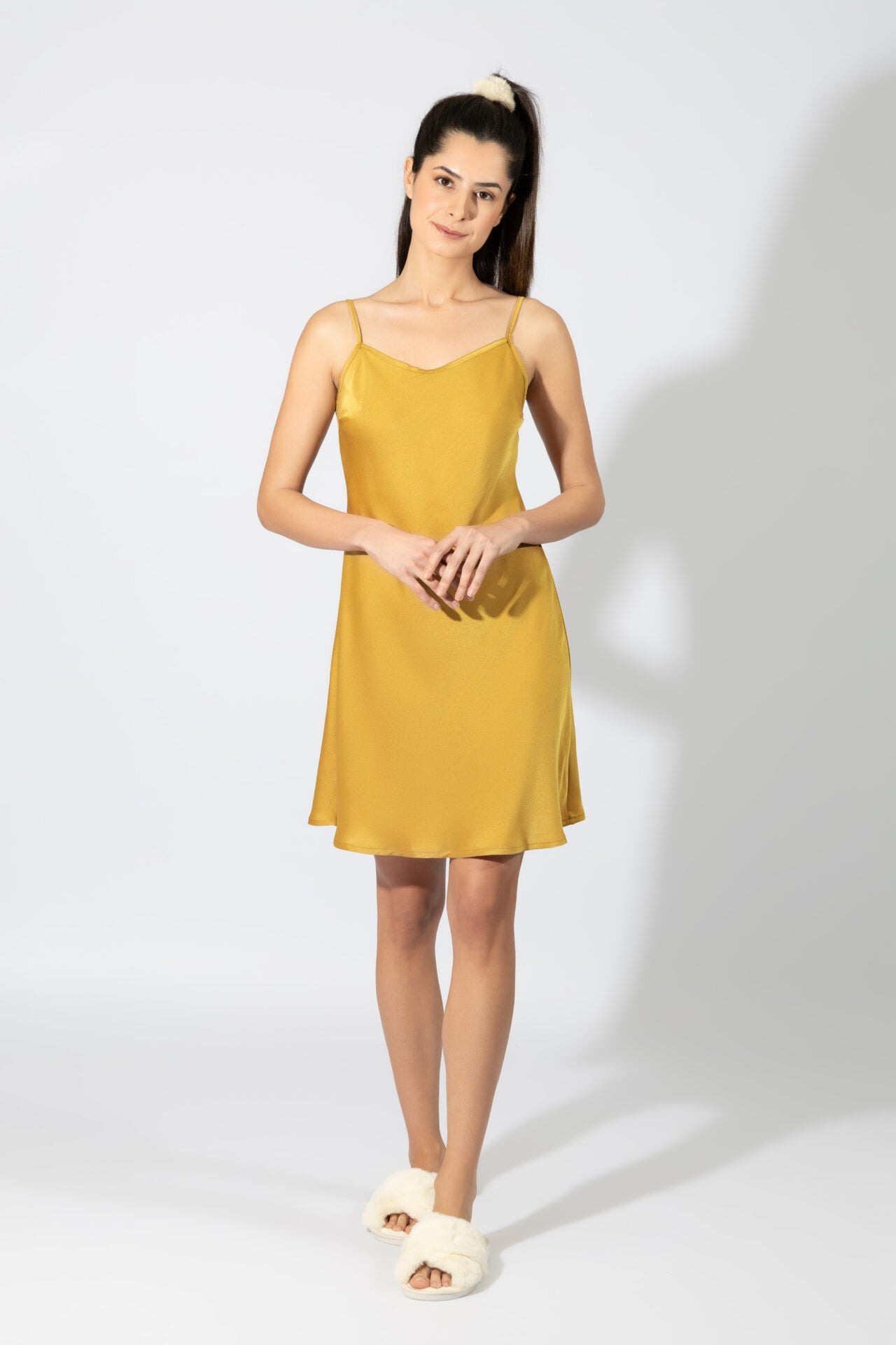 Harmony - Σατέν Νυχτικό Μονόχρωμο Gold