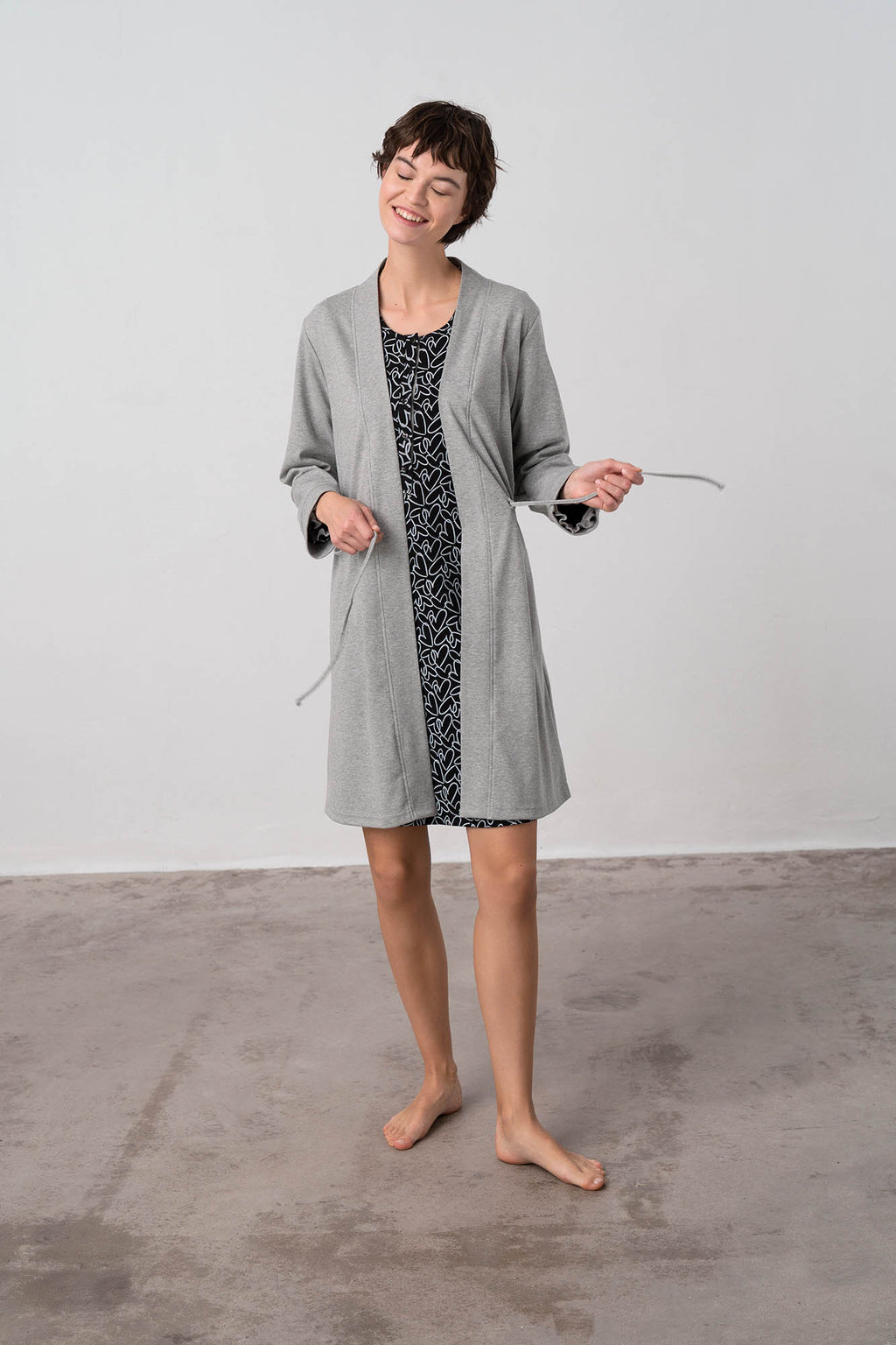 Vamp - Εμπριμέ Νυχτικό με Πατιλέτα