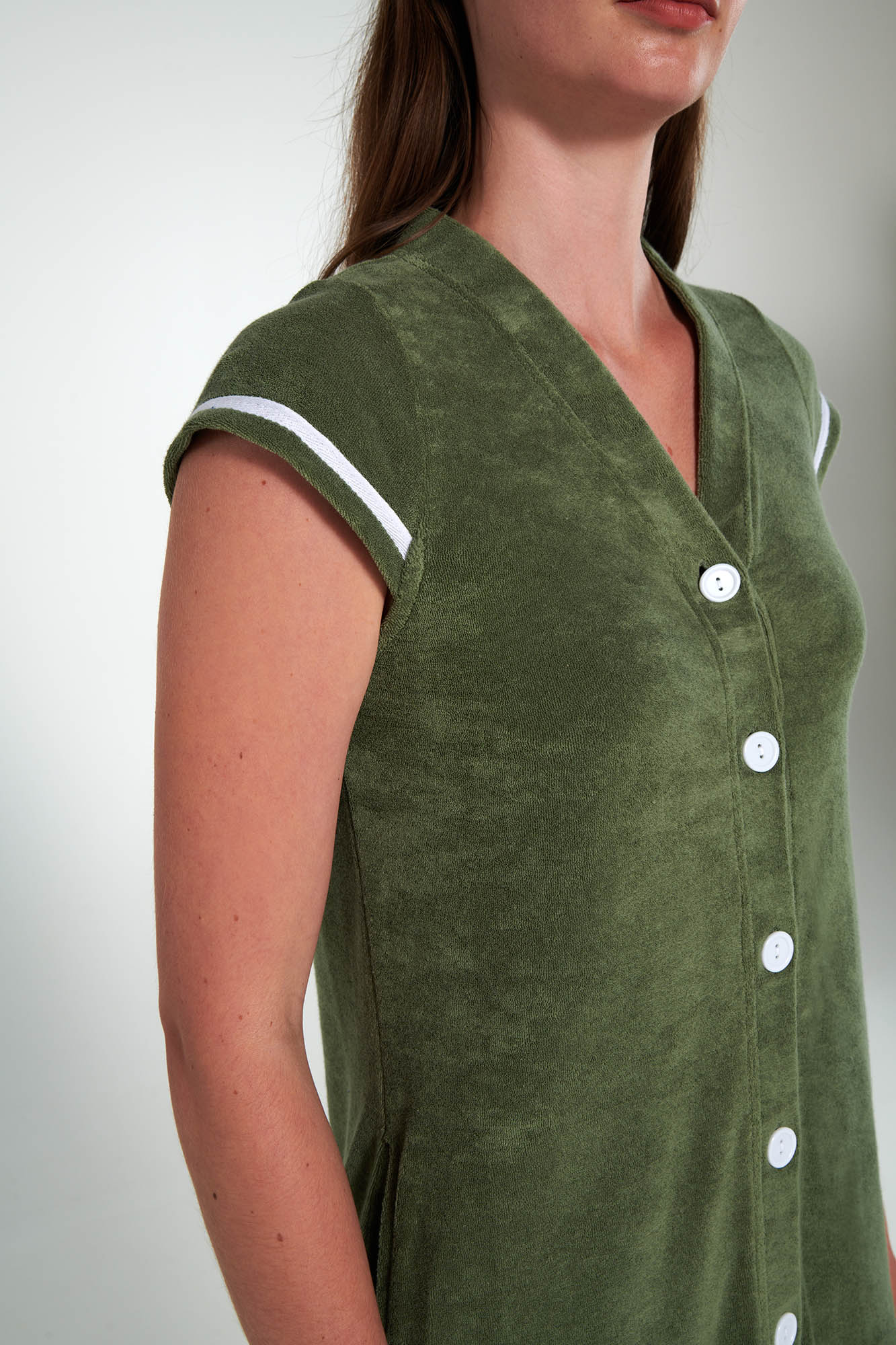 Vamp - Μονόχρωμο Frottee Φόρεμα