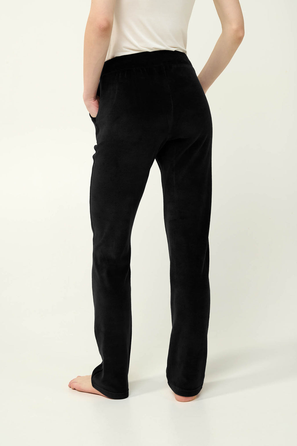 Vamp - Γυναικείο Παντελόνι Velvet με Τσέπες